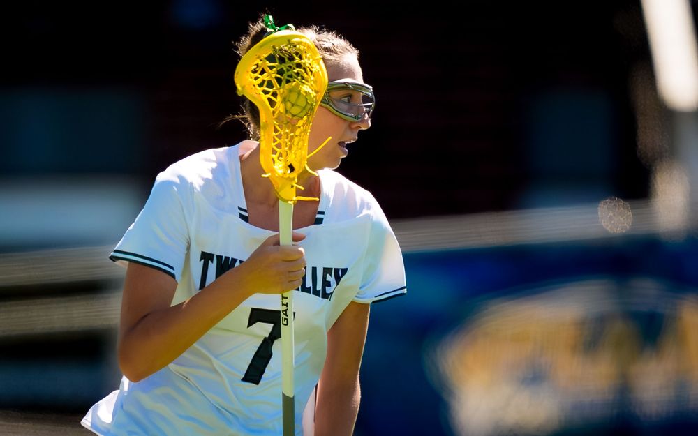 Twin Valley player cradles the ball vs Wyomissing in PIAA 2A girls lacrosse, by Deanna Fox, SportsFox Photography based in Hershey PA