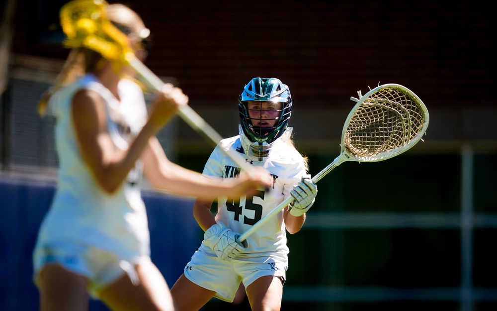 Twin Valley carries the ball upfield vs Wyomissing in PIAA 2A girls lacrosse, by Deanna Fox, SportsFox Photography based in Hershey PA