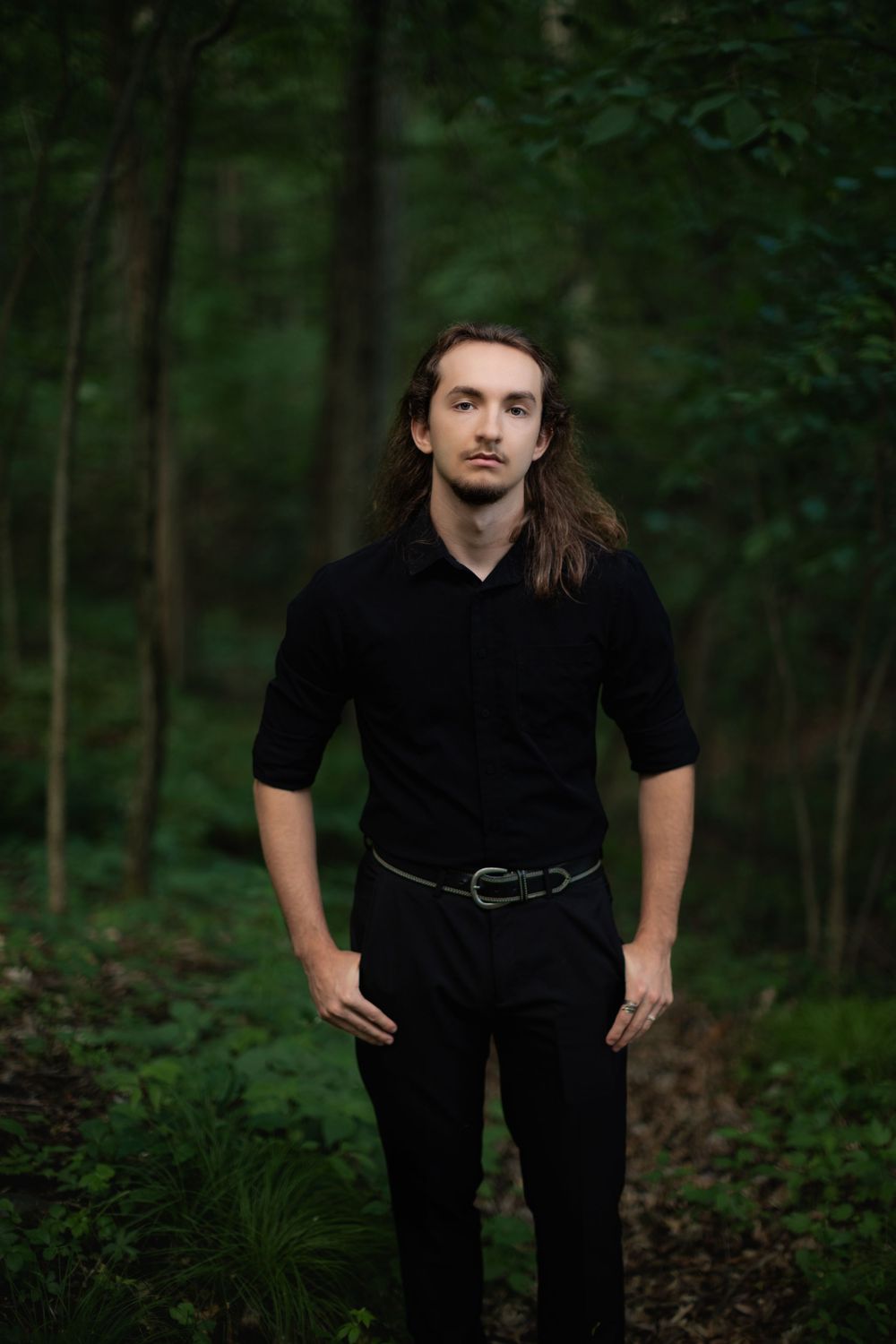 Creative editorial senior guy photo; Senior boy portrait in Brighton Michigan with natural aesthetic by South Lyon photographer