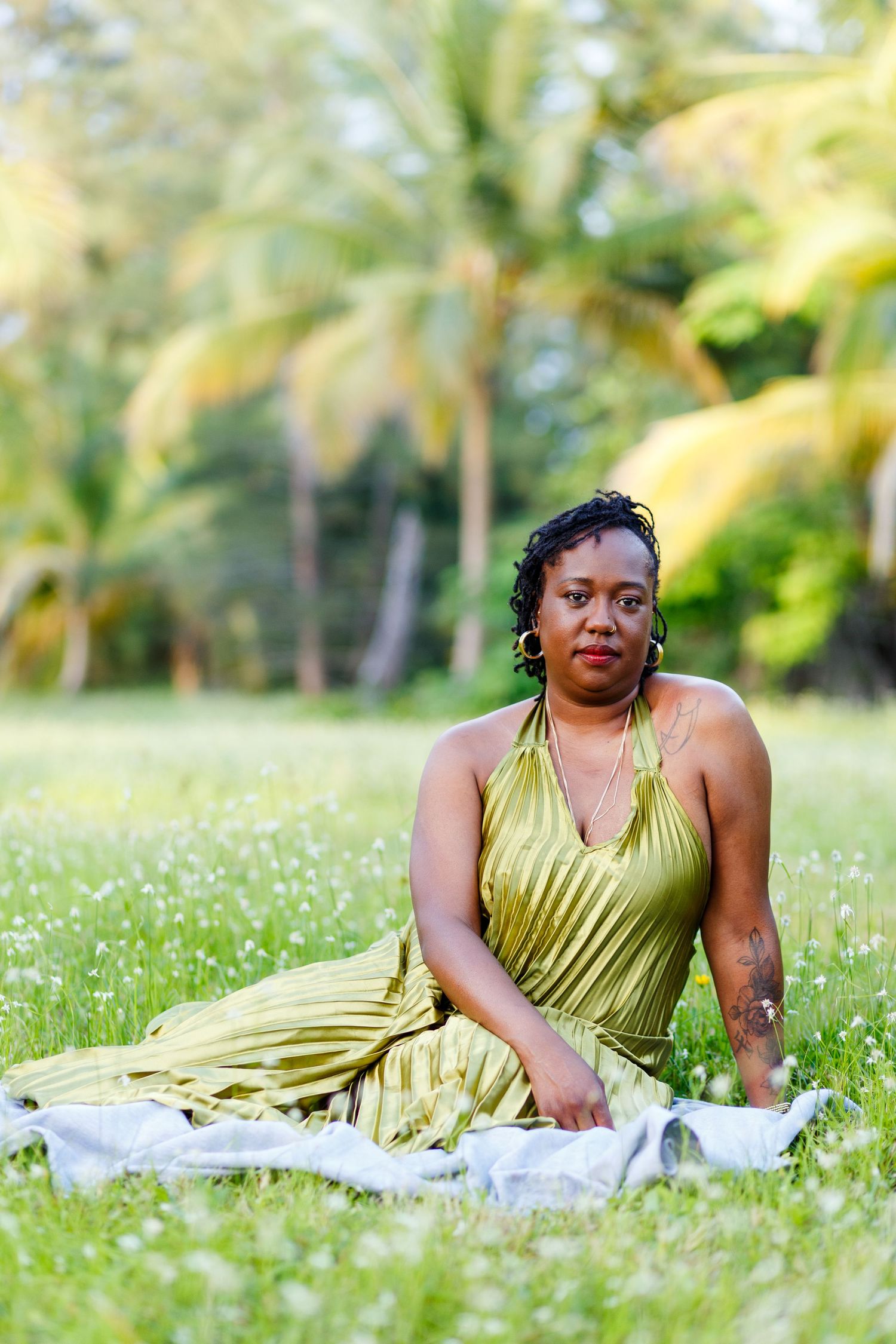 Portrait of a woman at the beach in Luquillo, Puerto Rico.