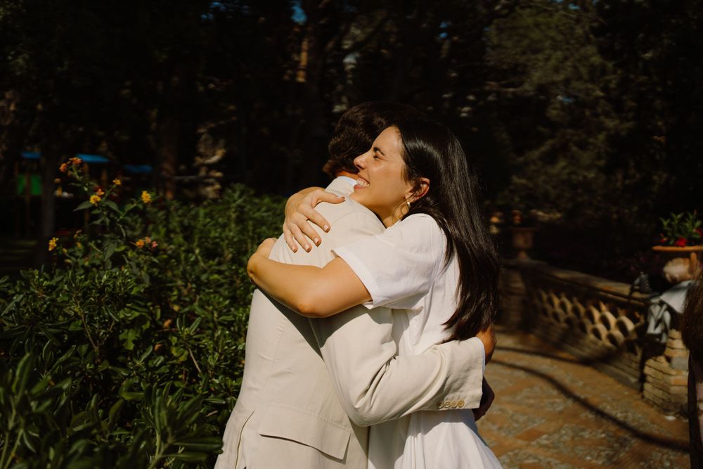 Giving a hug in Taormina Sicily
