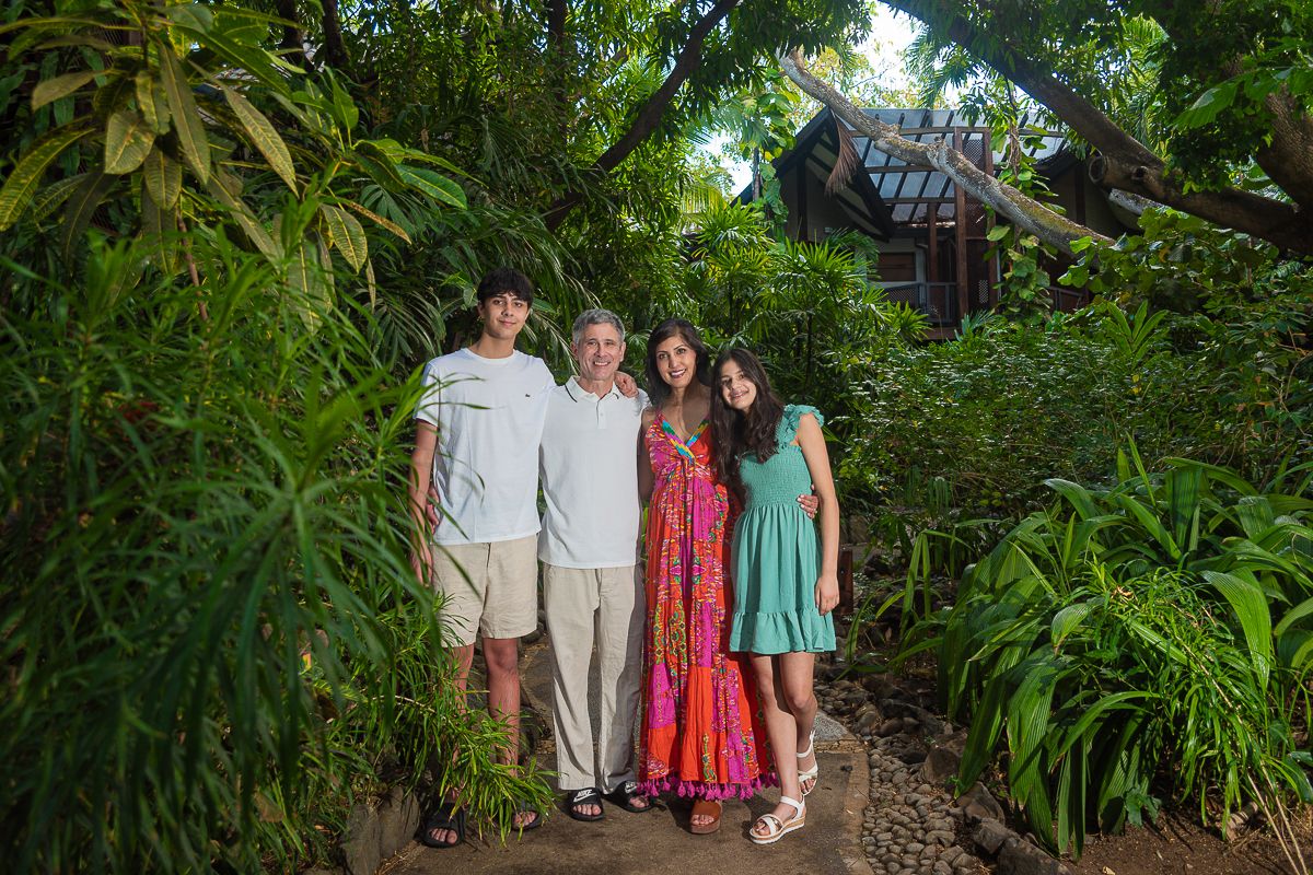 Family photo at Bosque del Mar, Guanacaste, Costa Rica