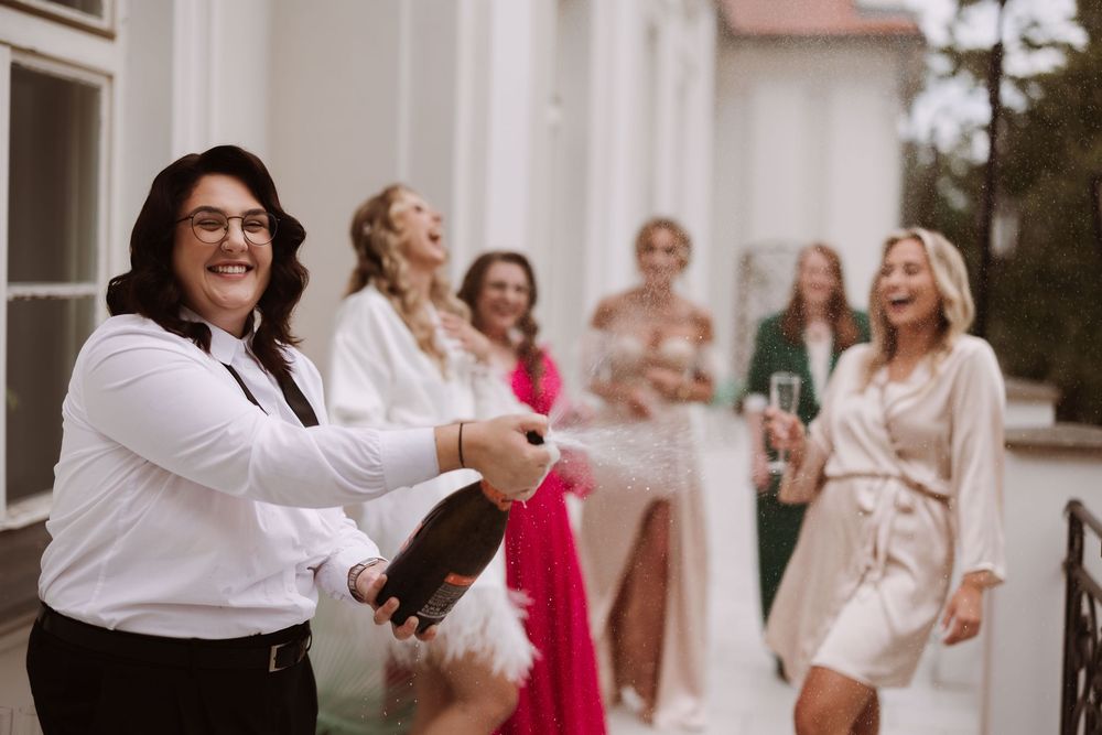 Uśmiech Panny Młodej przed ceremonią
