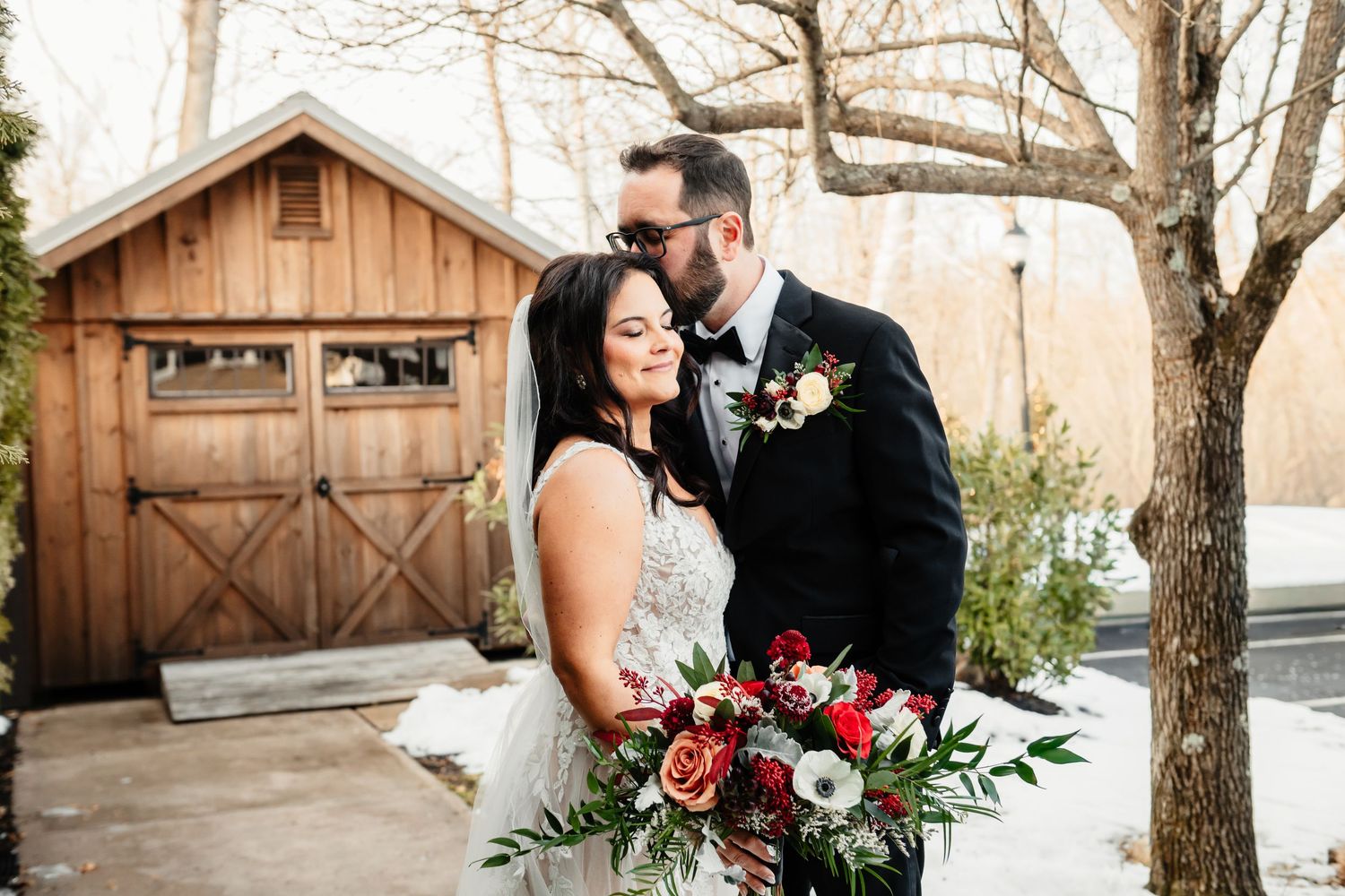 NJ wedding venue, Winter Weddings in New Jersey, Hamilton Manor wedding, New Jersey ballroom wedding, and outdoor wedding ceremony NJ.