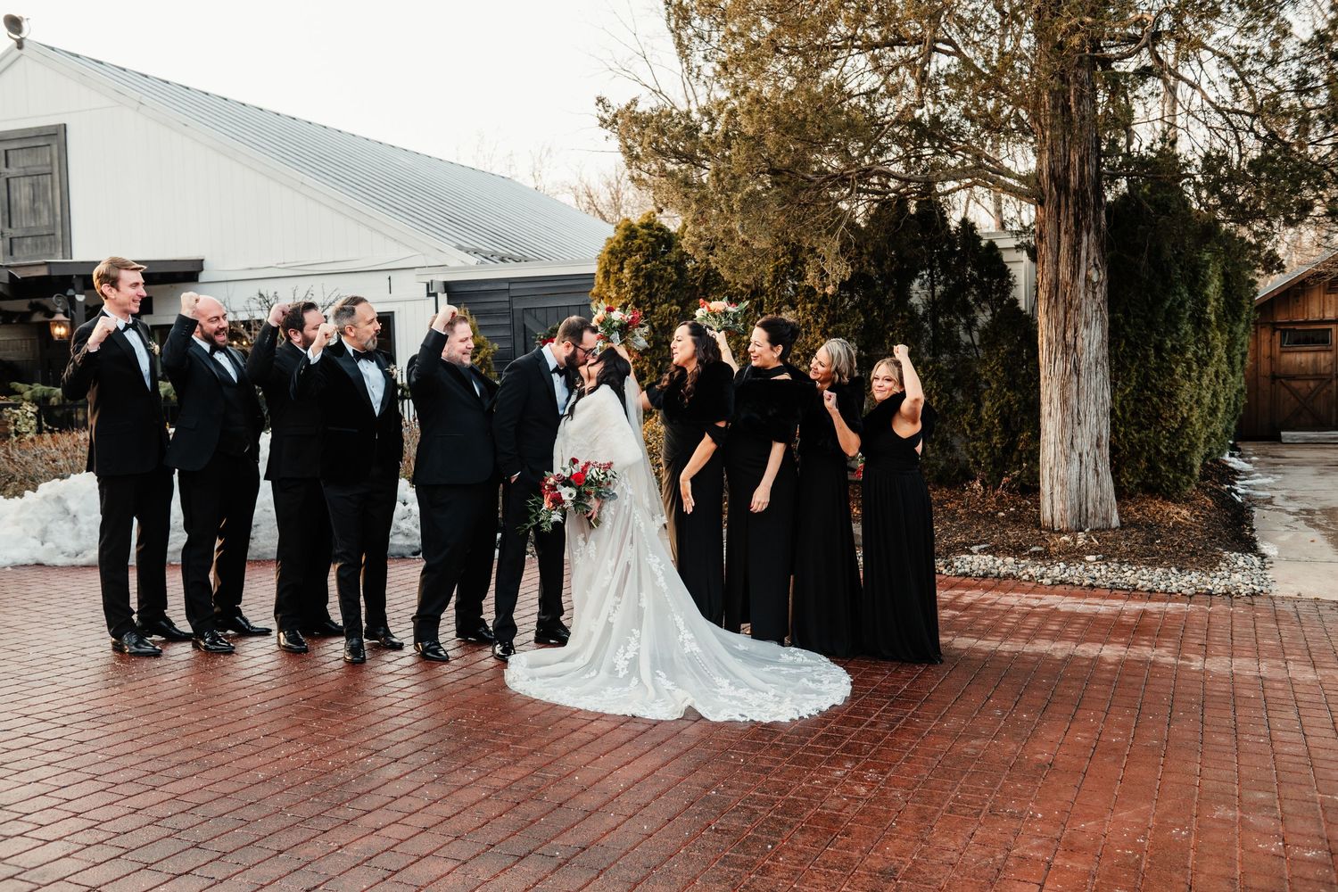 NJ wedding venue, Winter Weddings in New Jersey, Hamilton Manor wedding, New Jersey ballroom wedding, and outdoor wedding ceremony NJ.