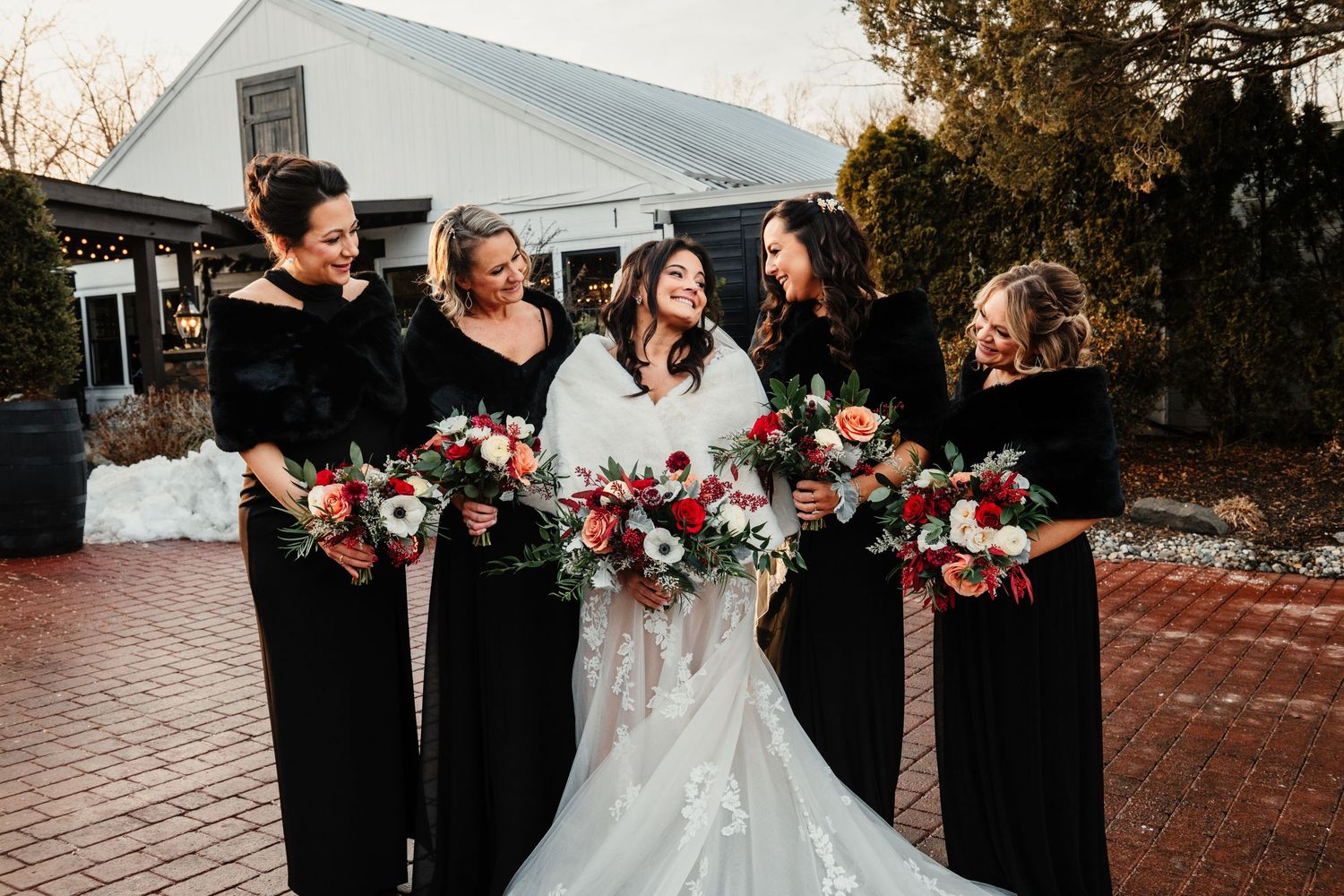 NJ wedding venue, Winter Weddings in New Jersey, Hamilton Manor wedding, New Jersey ballroom wedding, and outdoor wedding ceremony NJ.