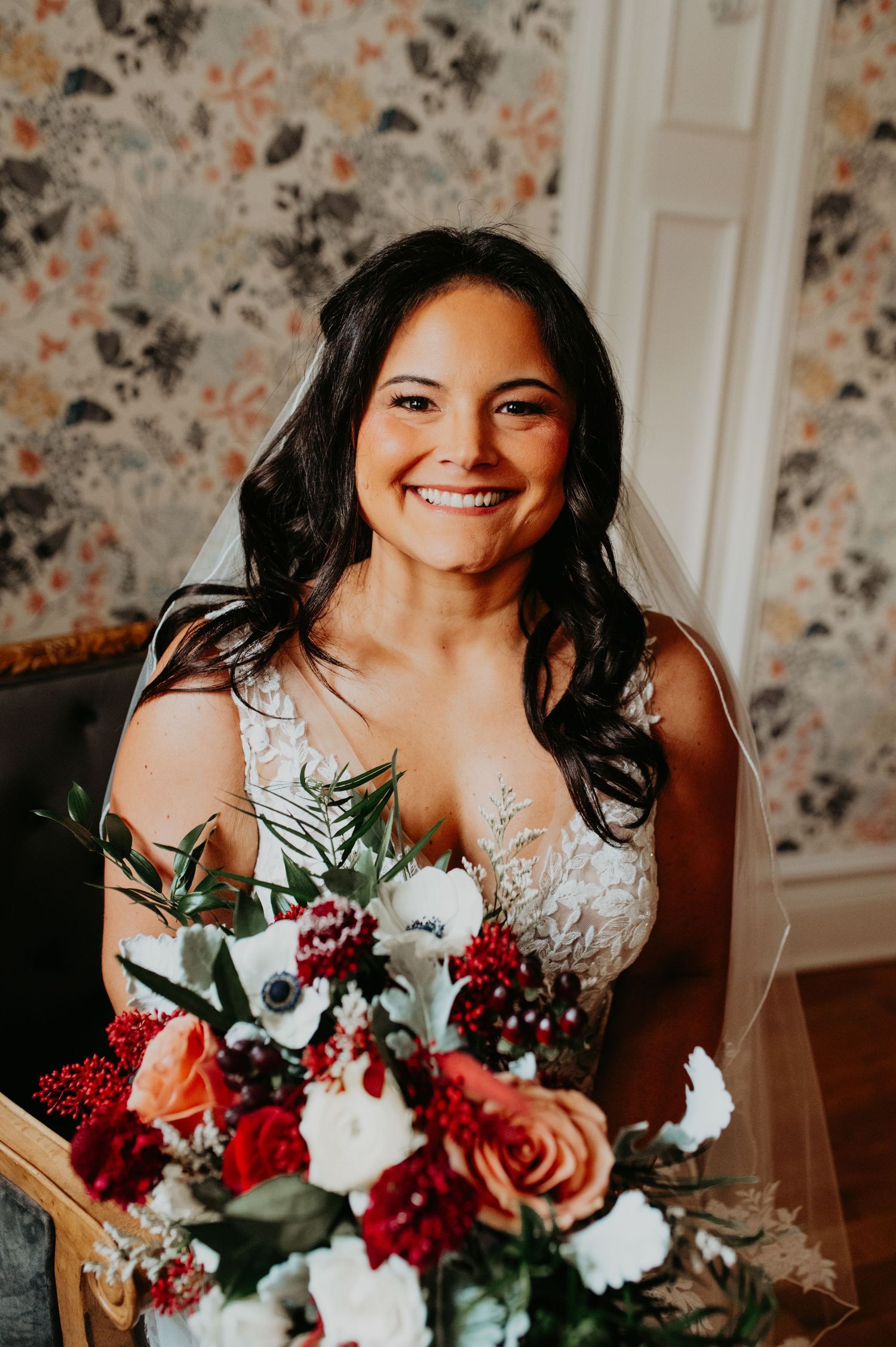 NJ wedding venue, Winter Weddings in New Jersey, Hamilton Manor wedding, New Jersey ballroom wedding, and outdoor wedding ceremony NJ.
