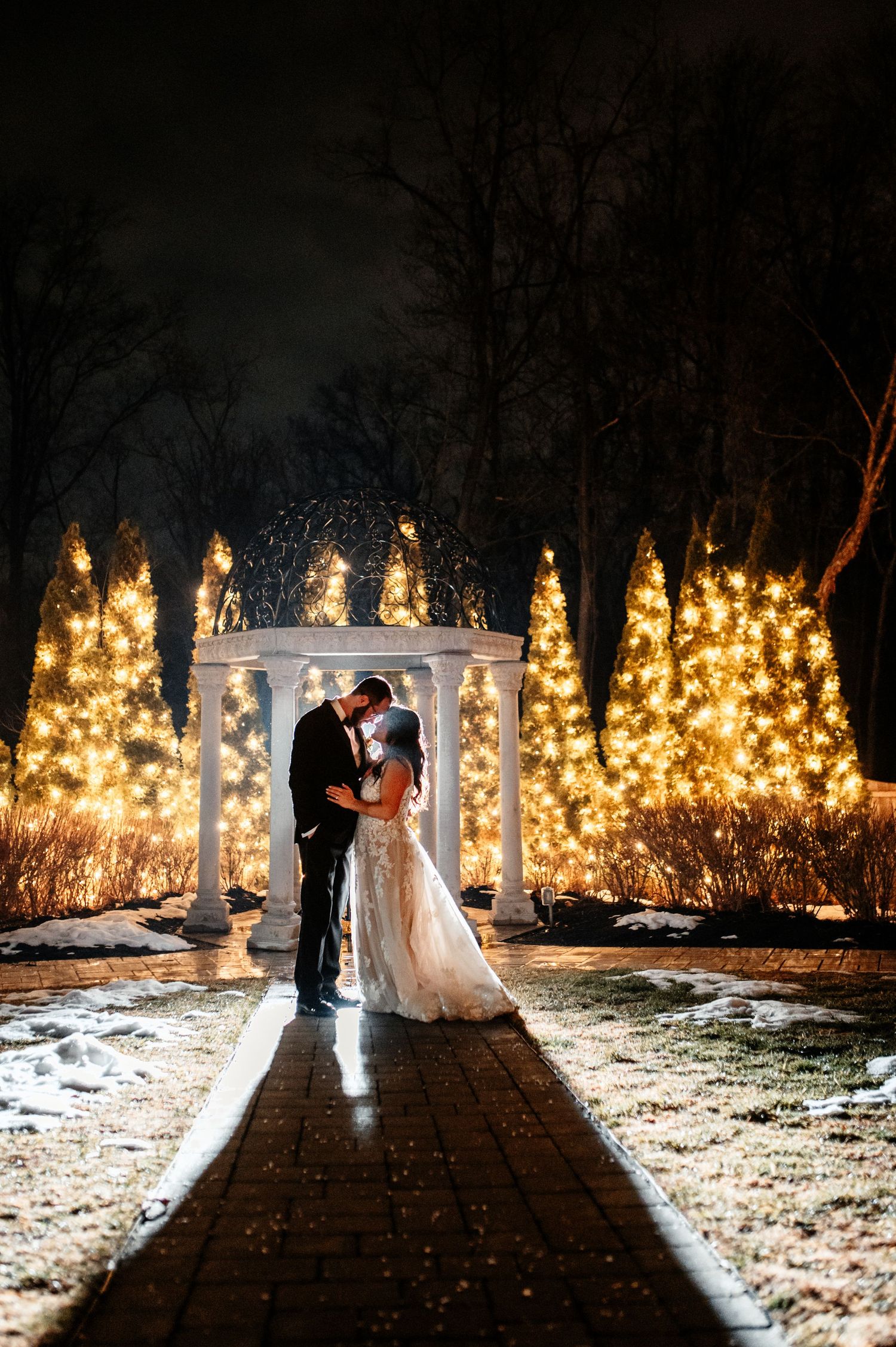 NJ wedding venue, Winter Weddings in New Jersey, Hamilton Manor wedding, New Jersey ballroom wedding, and outdoor wedding ceremony NJ.