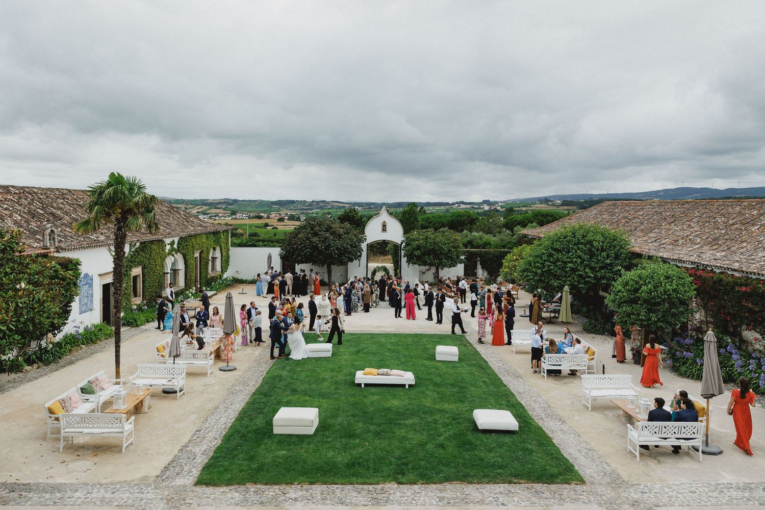 Aerial view of Quinta Valle do Riacho wedding venue in Alenquer, Portugal