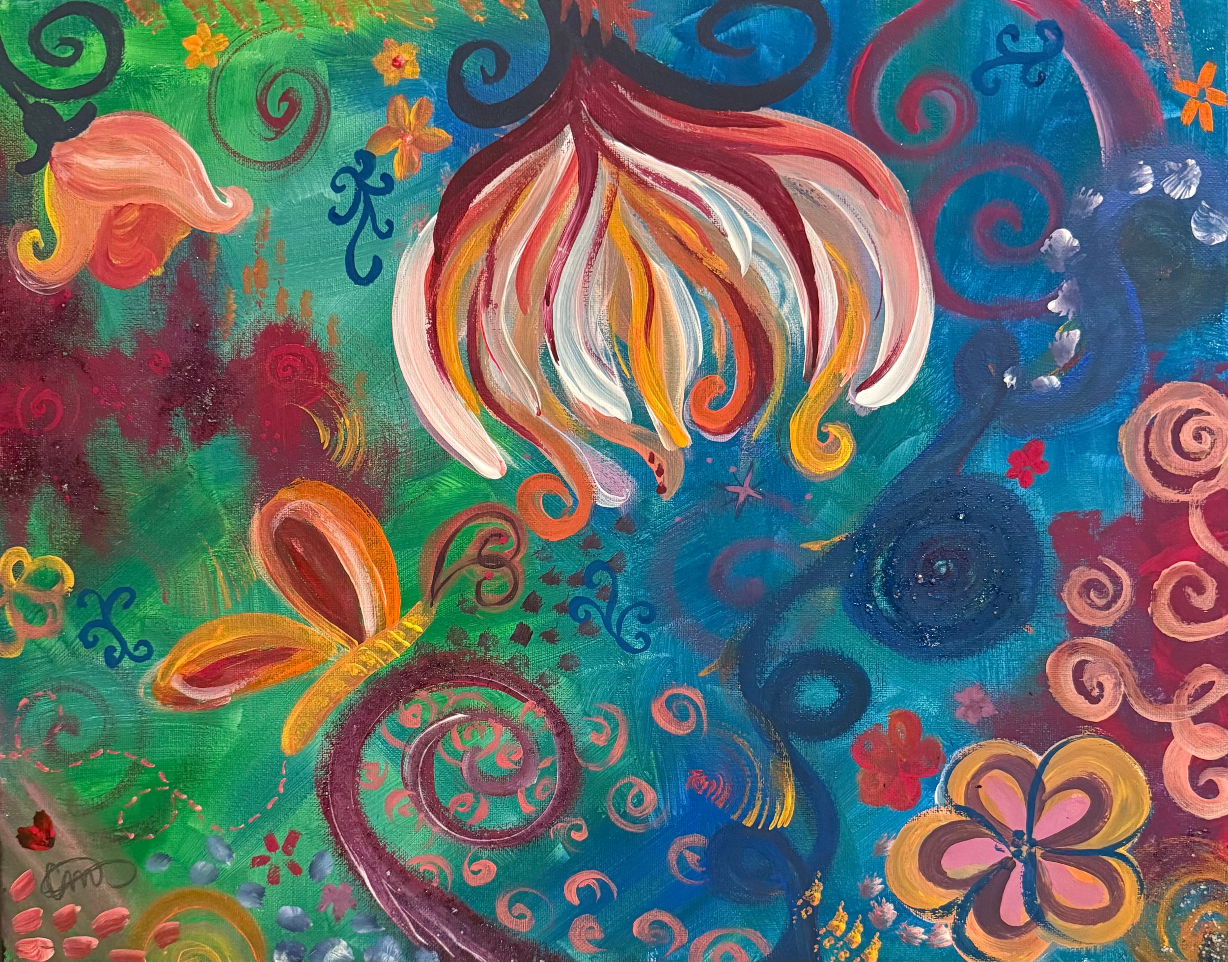 Painted whimsy design