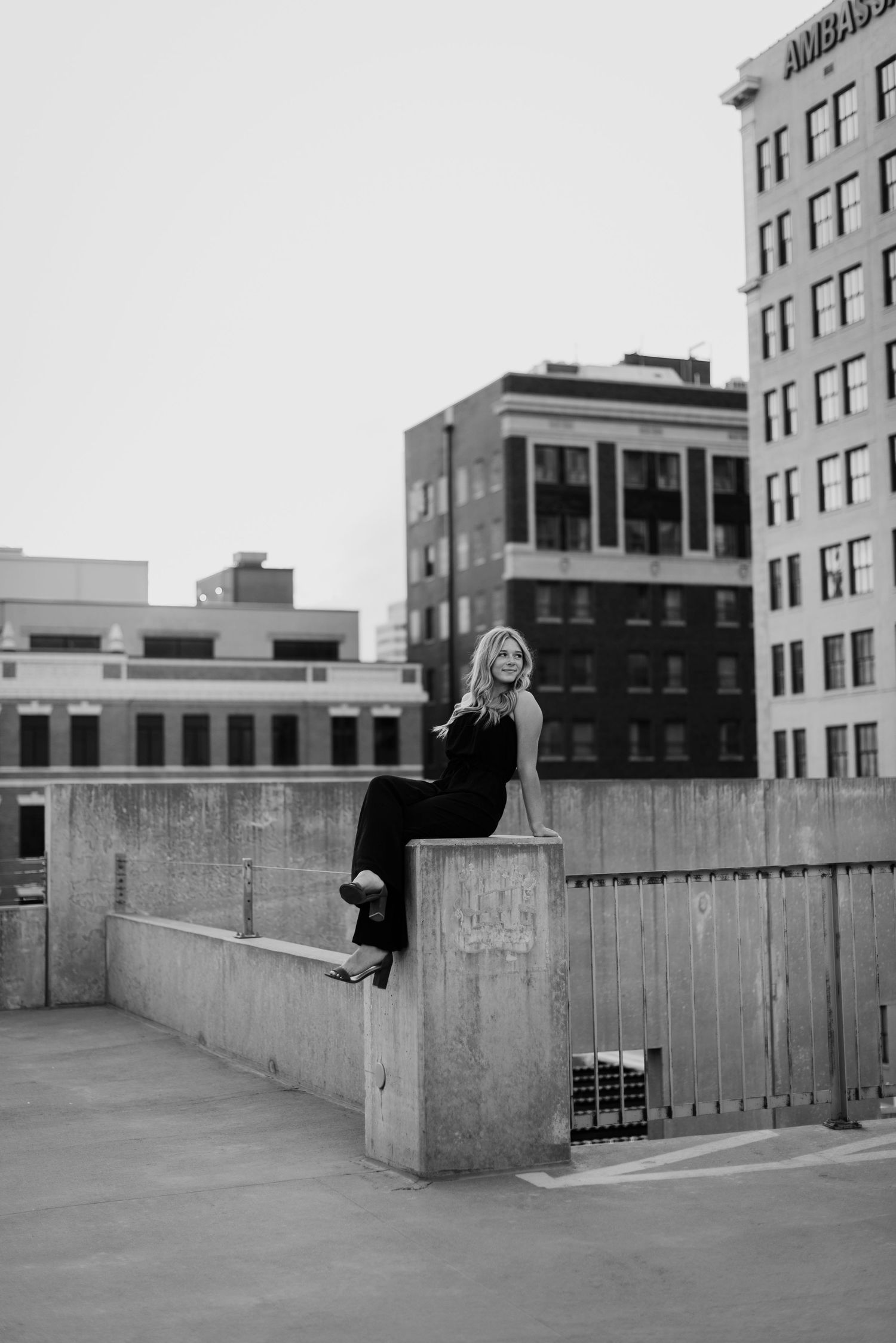 Senior pictures in downtown Wichita Kansas by Photographer Jessica Nadine Photography