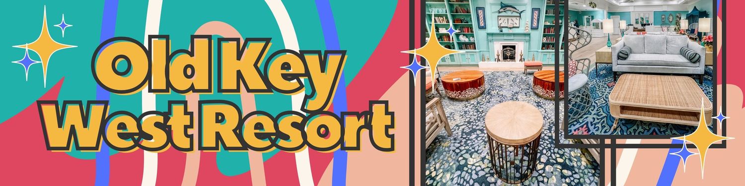 Old Key West Resort header banner with retro design elements and vintage photos.