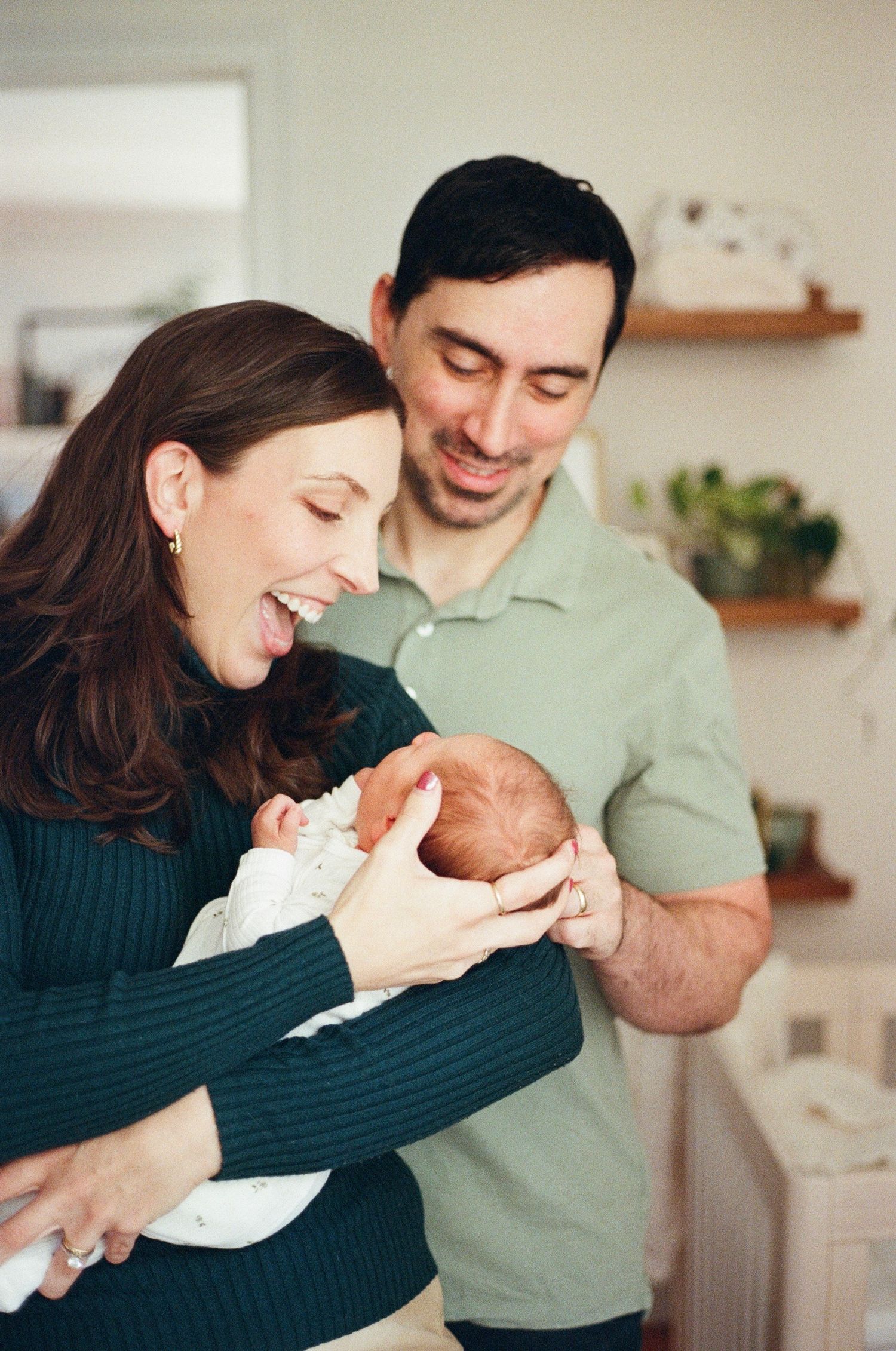 film maternity photography in New York City with soft natural light and intimate, emotional connection