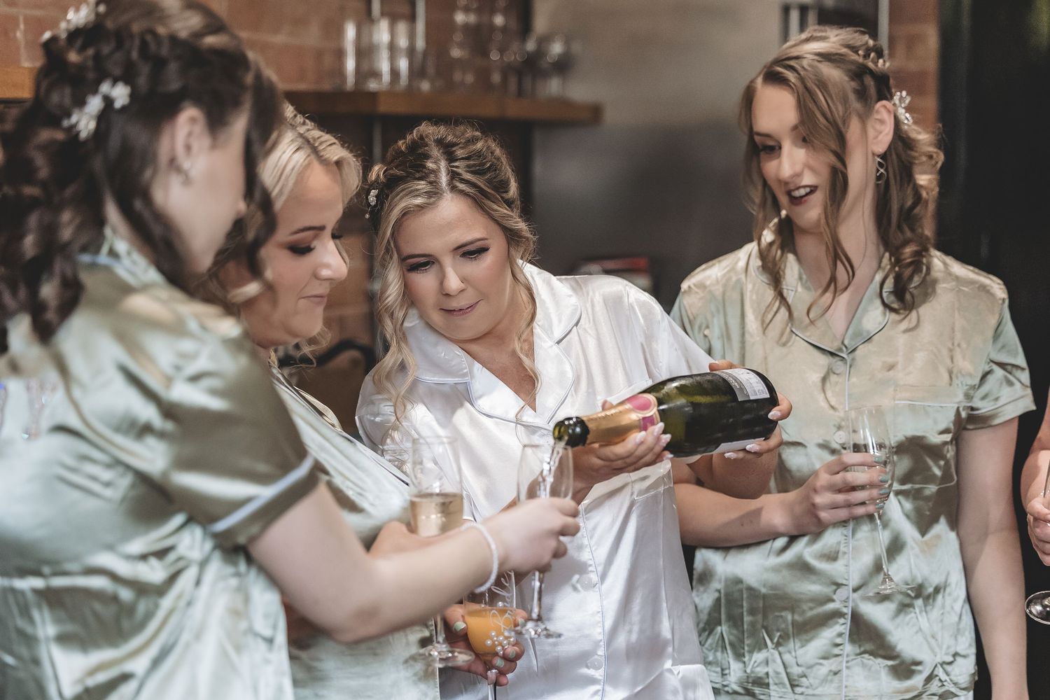 Documentary wedding photography capturing real moments at bridal prep.