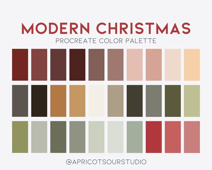 A modern Christmas color palette Mini