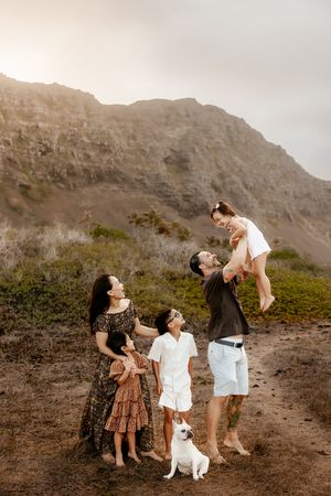 Oahu Family Photographer captures a family at Makapu'u in Hawaii.