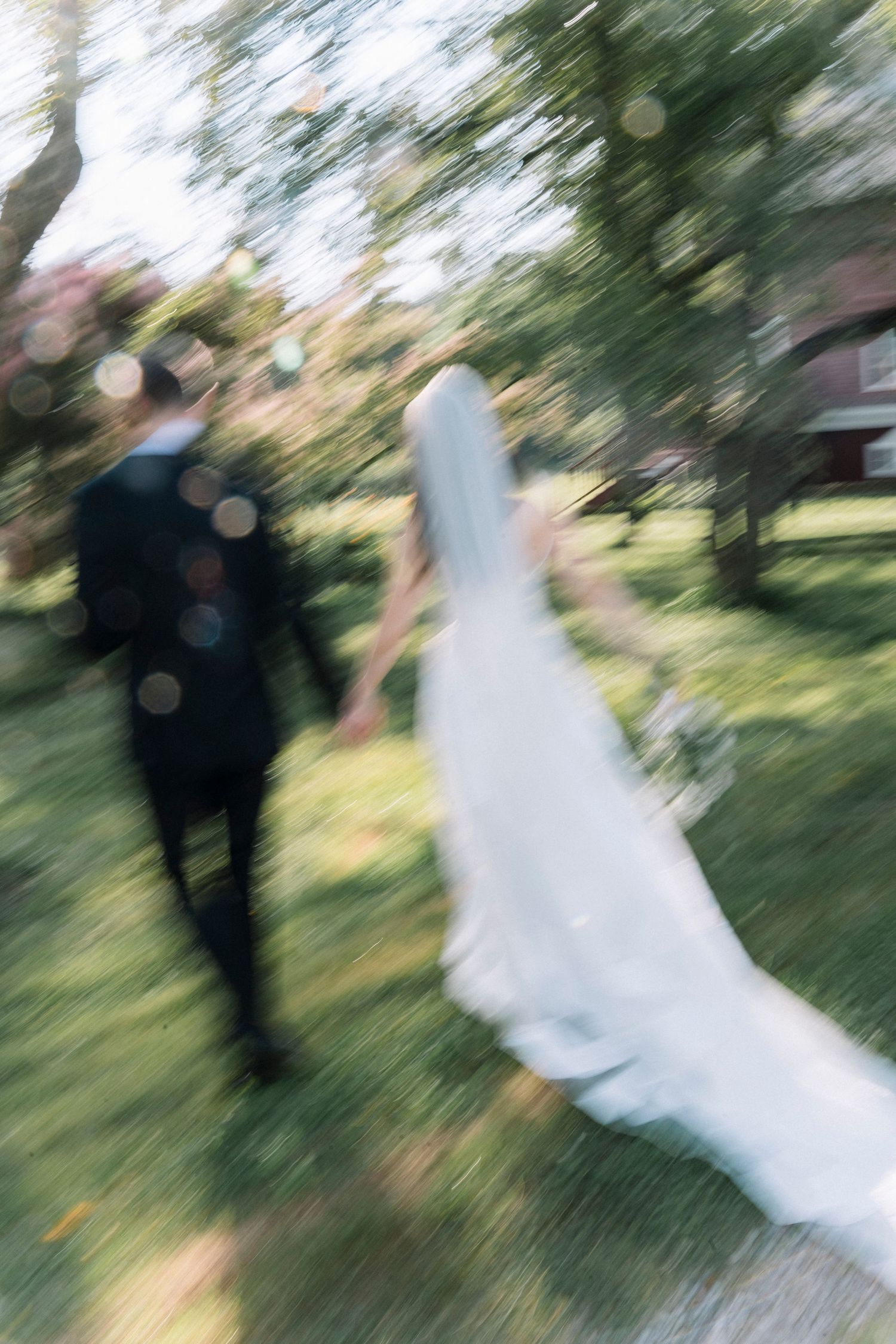 A film portrait of a bride and groom on their wedding day at Tyrone Farm in Pomfret Connecticut. Connecticut film wedding photography.