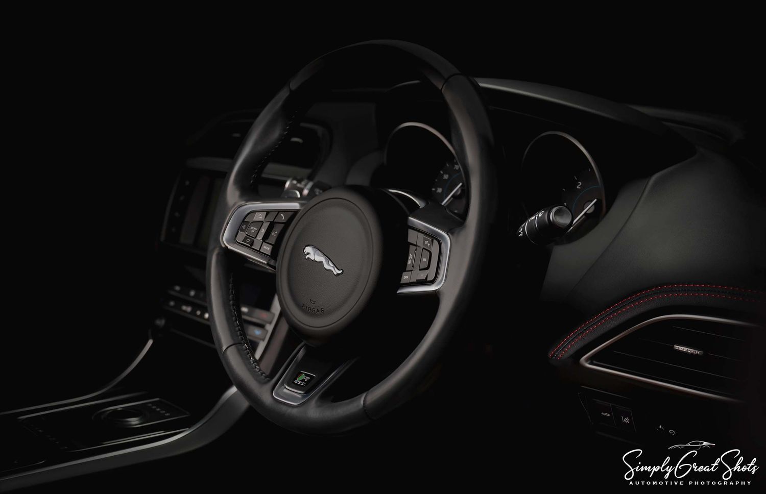 A detailed interior view of a Jaguar XE