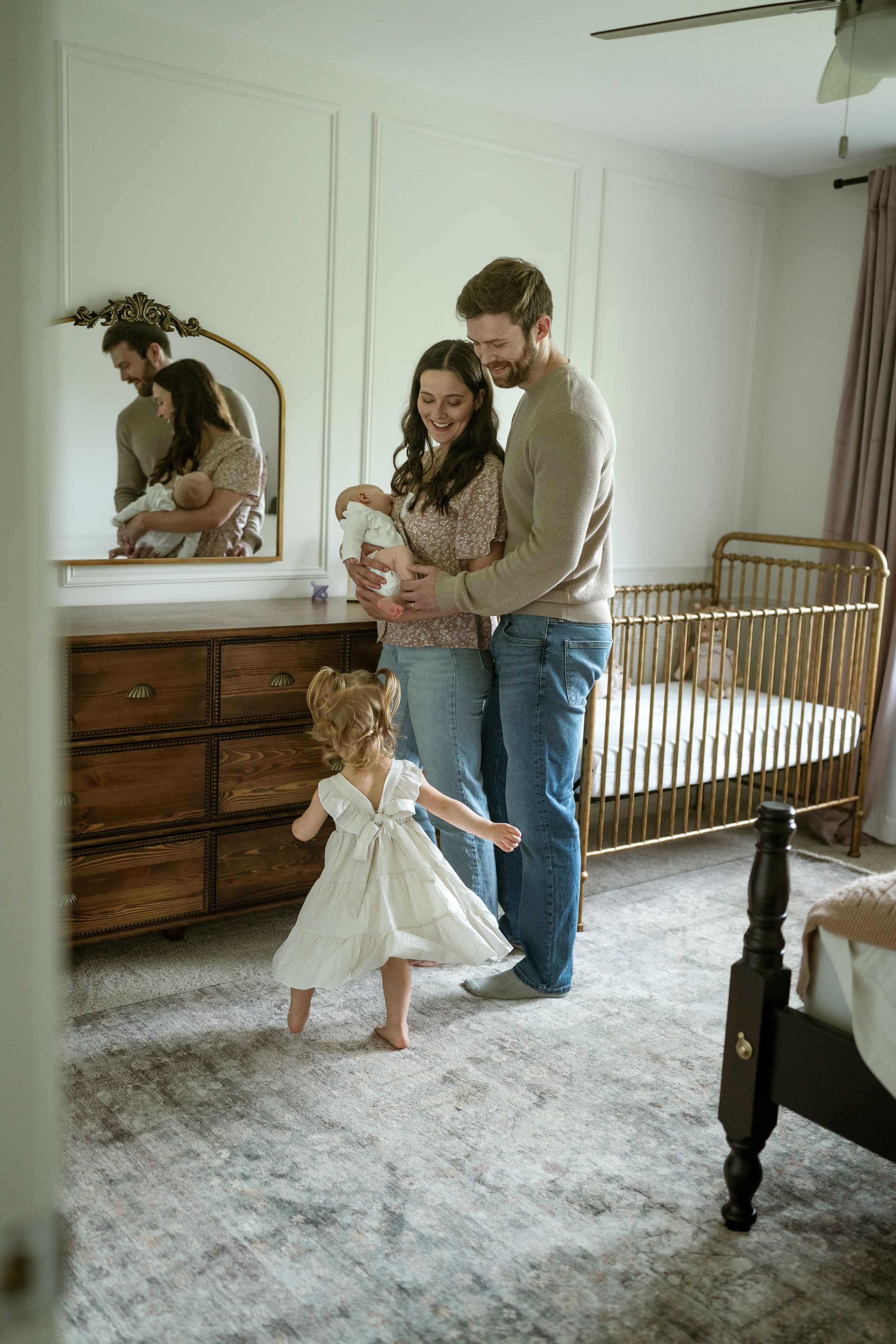 family, in home session, love, kids, candid, dancing