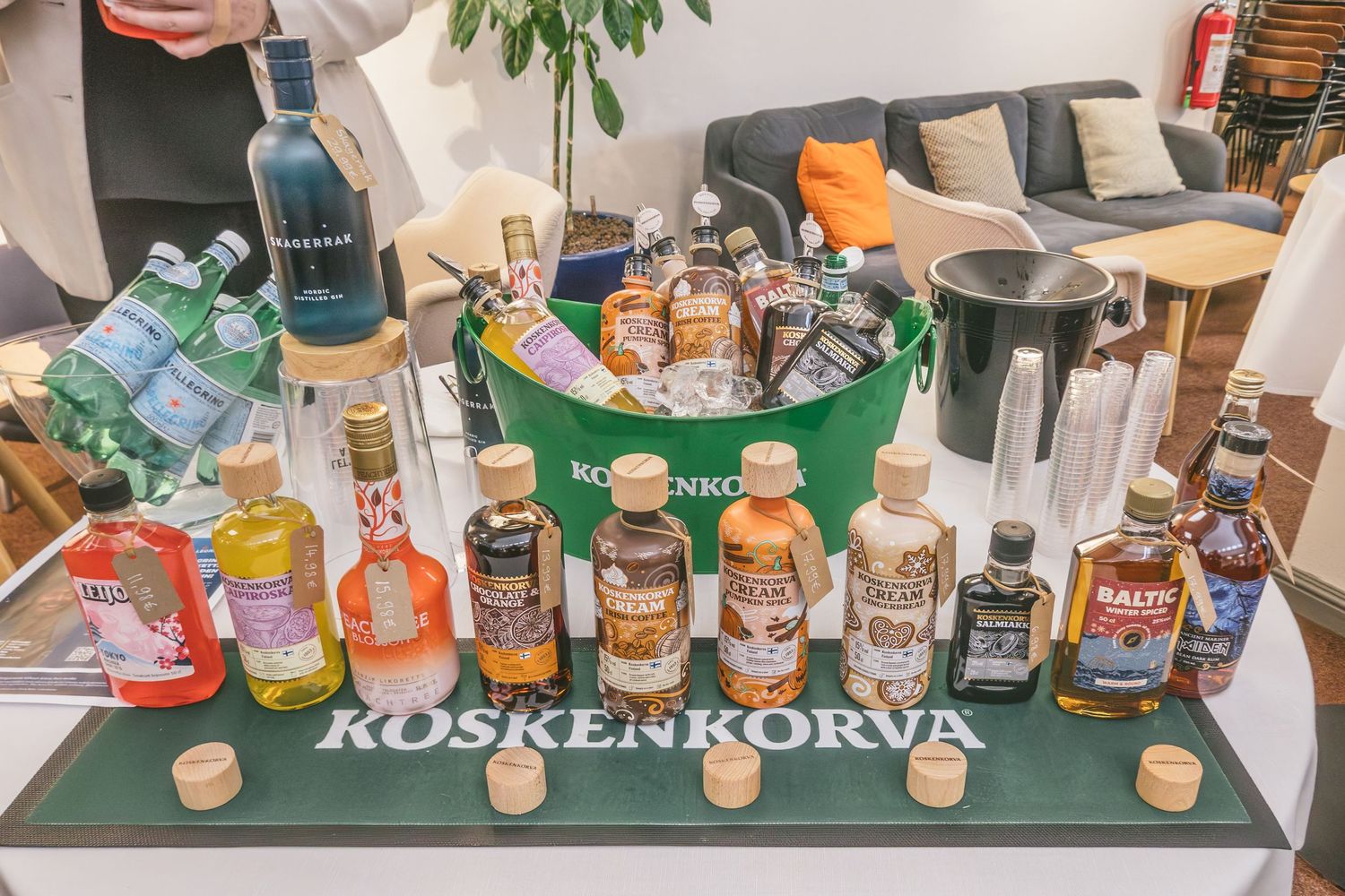 Koskenkorva spirits including Pumpkin Spice, Irish Coffee and Gingerbread cream liqueurs. Photo by © Reka Peurala - Three Pod Studio
