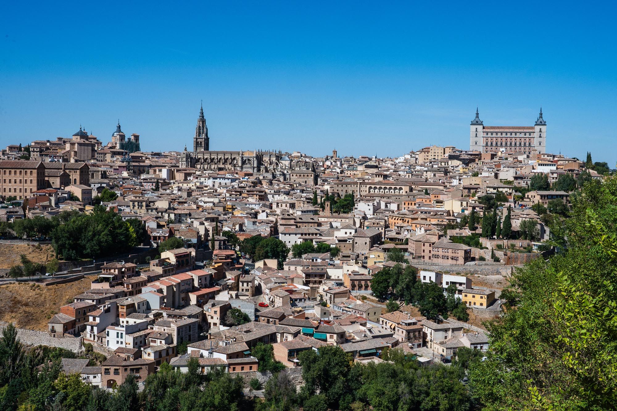 Panoramic view of Toledo from Mirador del Valle