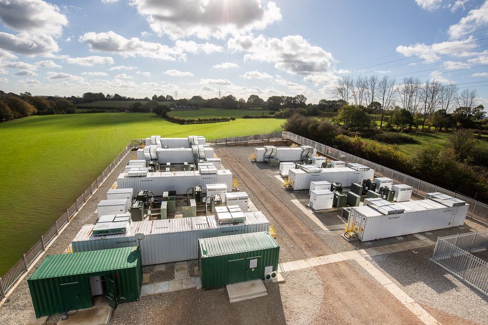 Photography of ABB battery storage facility