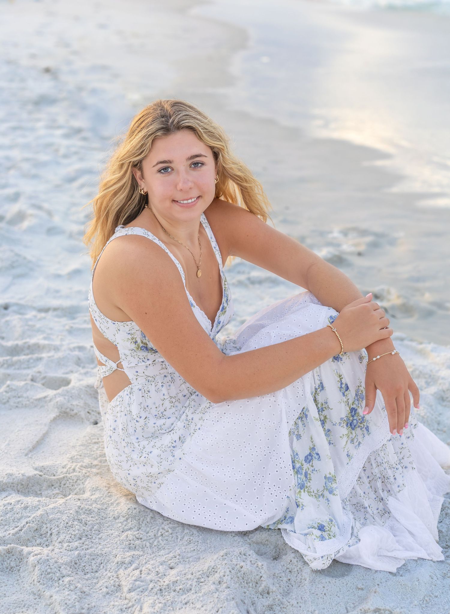 Beautiful sunset senior beach images by Sea Glass Photography of Navarre
