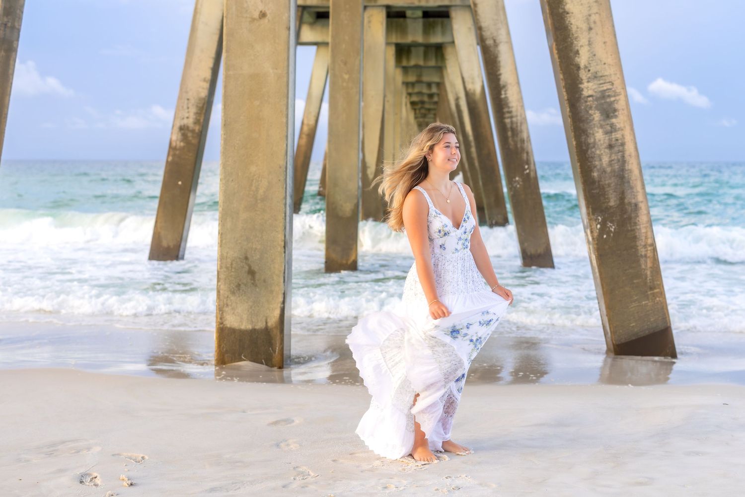 Beautiful sunset senior beach images by Sea Glass Photography of Navarre
