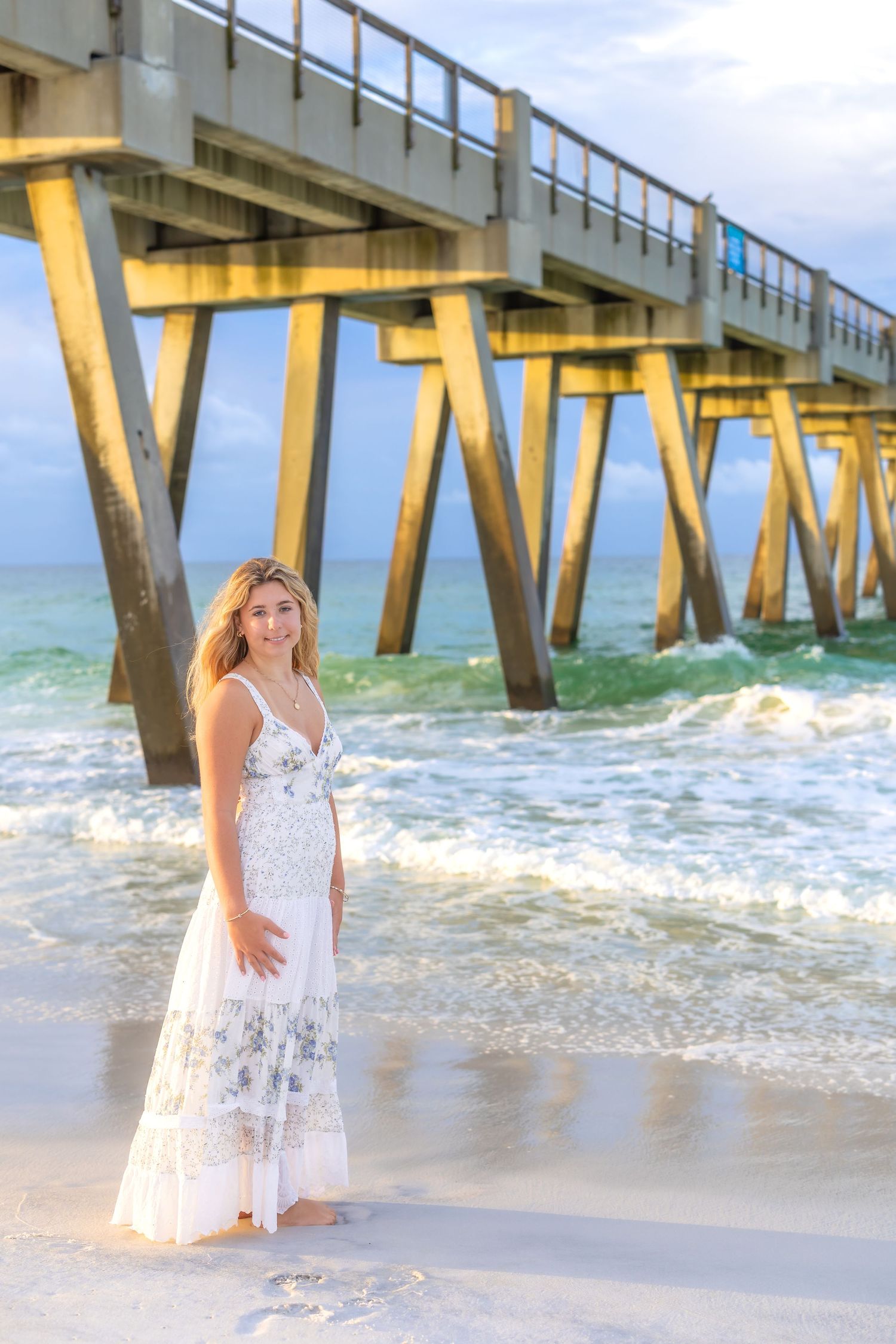 Beautiful sunset senior beach images by Sea Glass Photography of Navarre