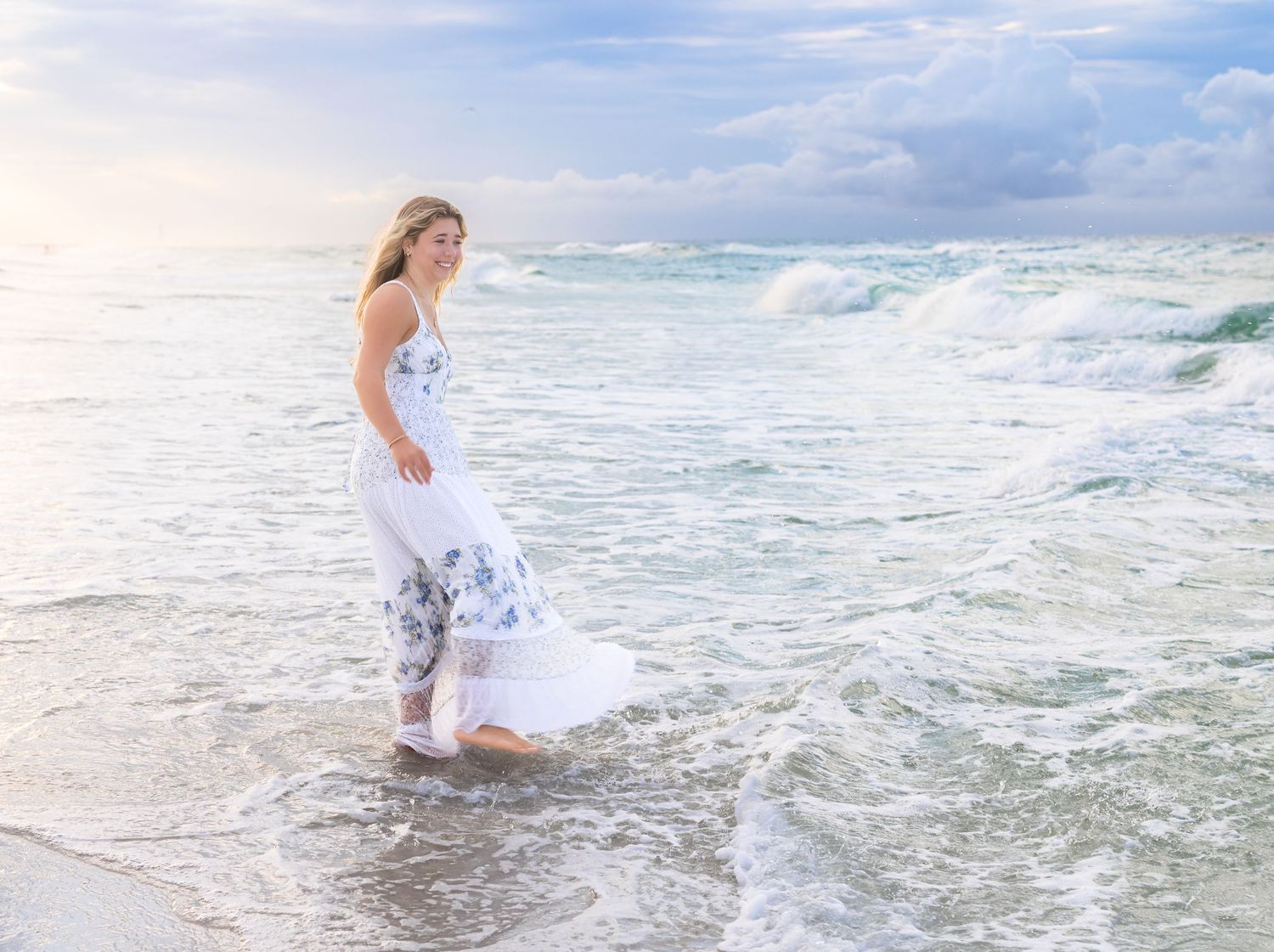 Beautiful sunset senior beach images by Sea Glass Photography of Navarre
