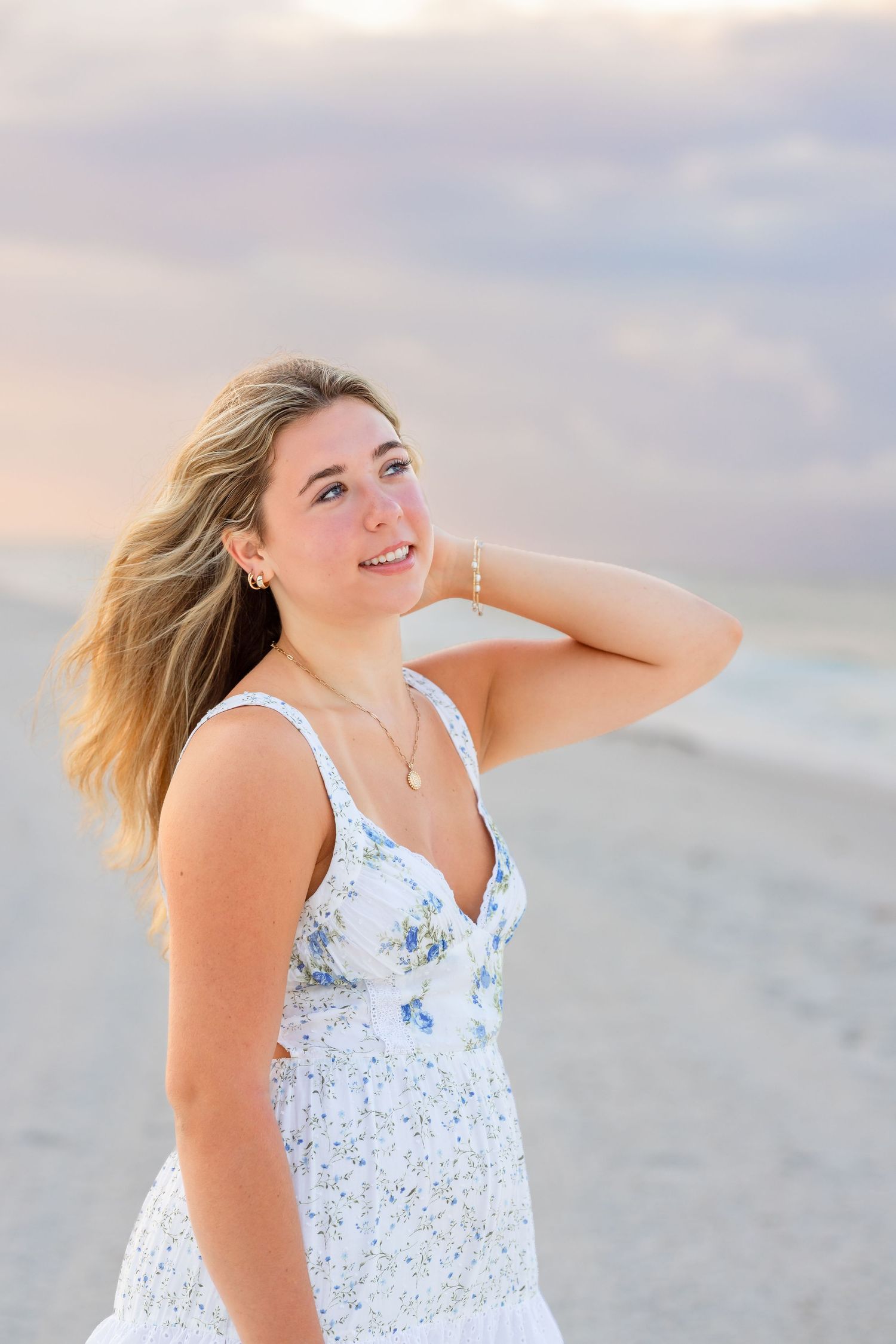 Beautiful sunset senior beach images by Sea Glass Photography of Navarre