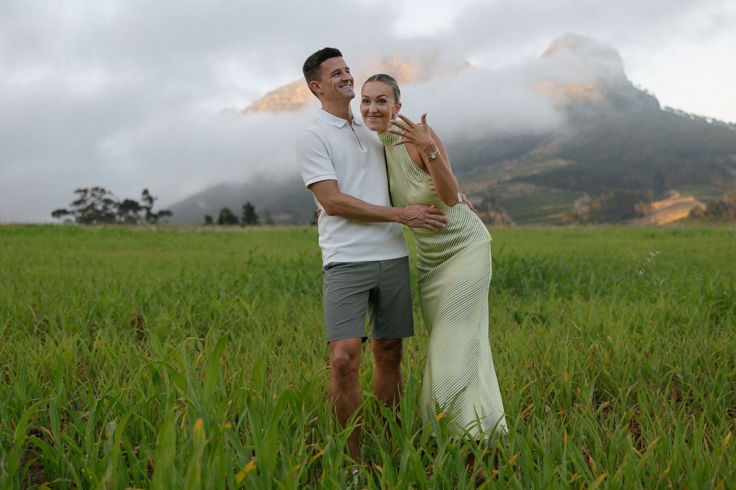 Leanne and Luke at De Zeven Guest Lodge proposal photos with Christene de Coning Photography in Stellenbosch, engaged in South Africa.