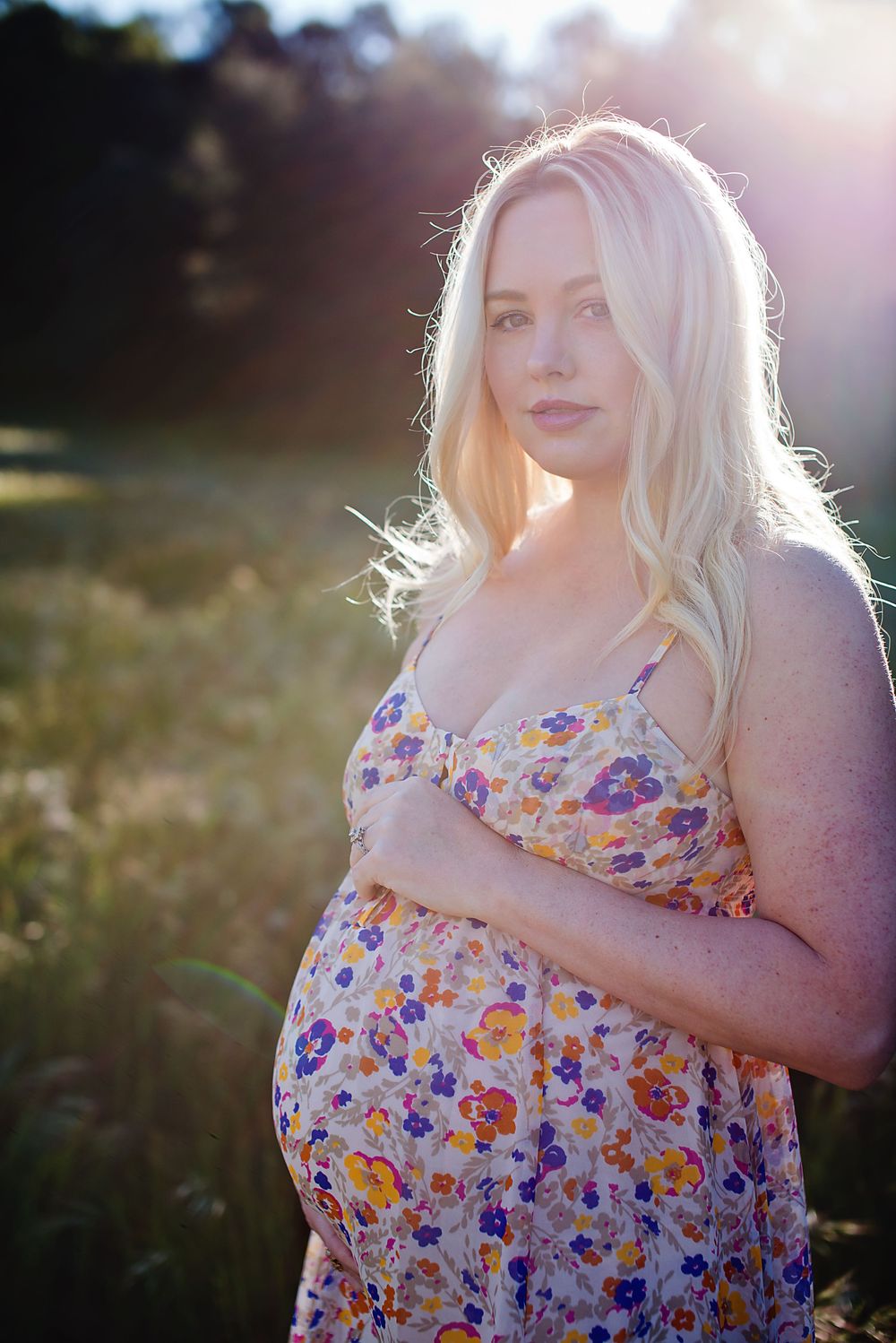 Redlands golden light maternity shoot.