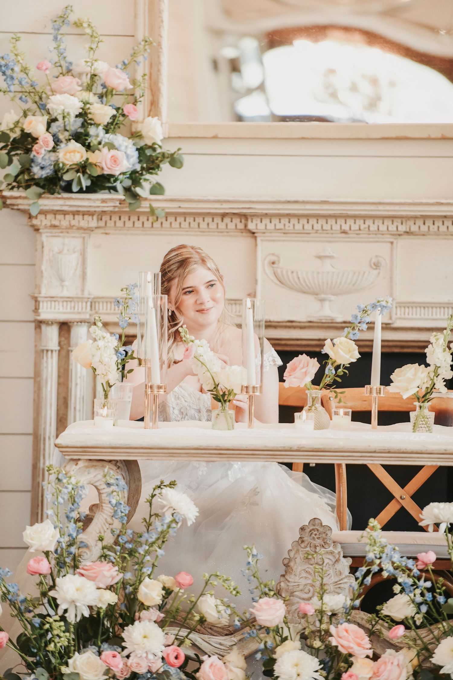 Maid of honor giving a heartfelt wedding speech at The French Farmhouse