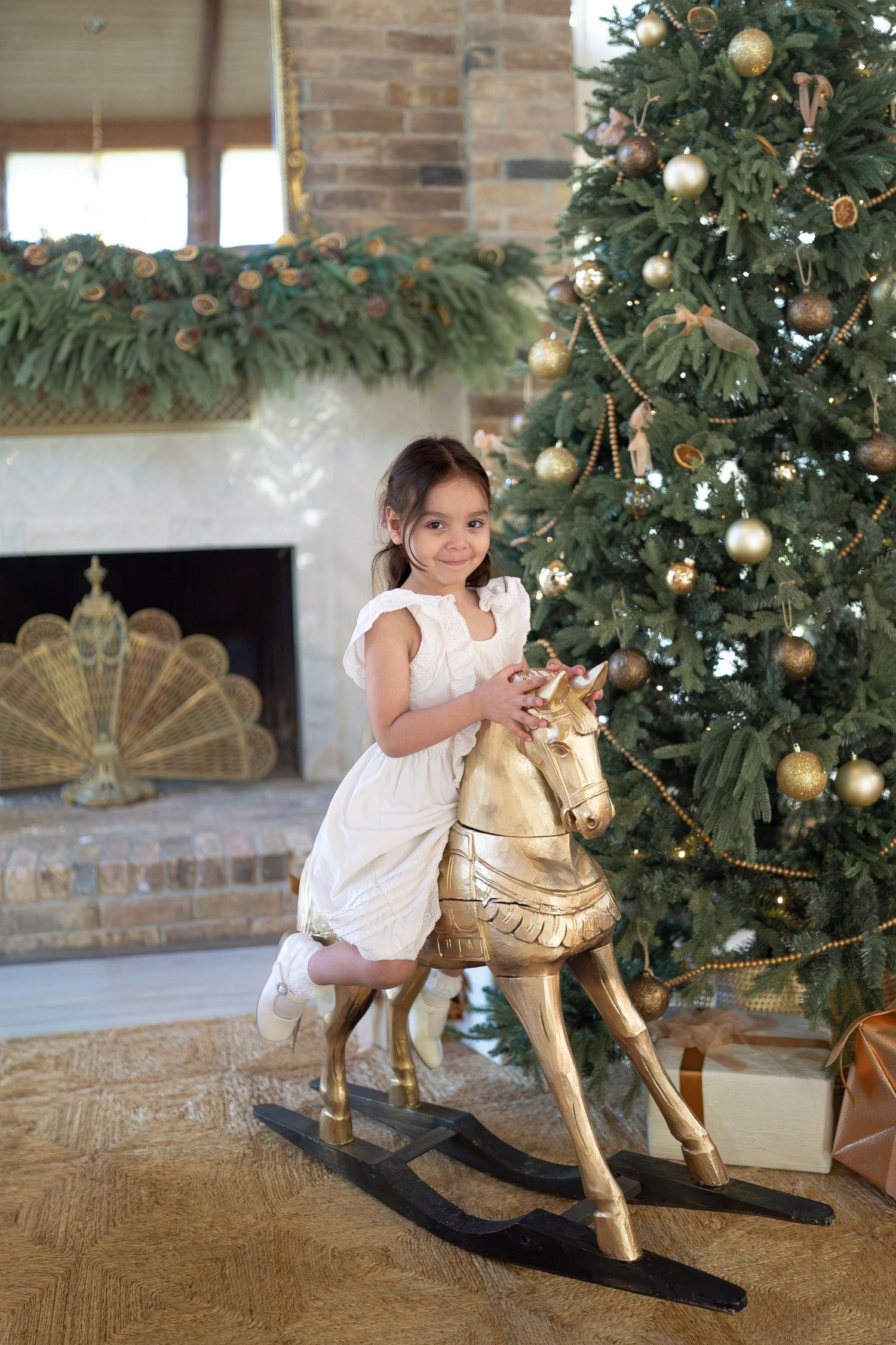 Cinnamon Sugar Christmas Mini Sessions
Girl on Rocking Horse Christmas studio