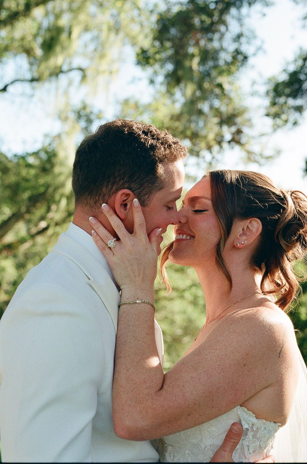 Romantic film photography of a wedding day in Central California Cambria area.