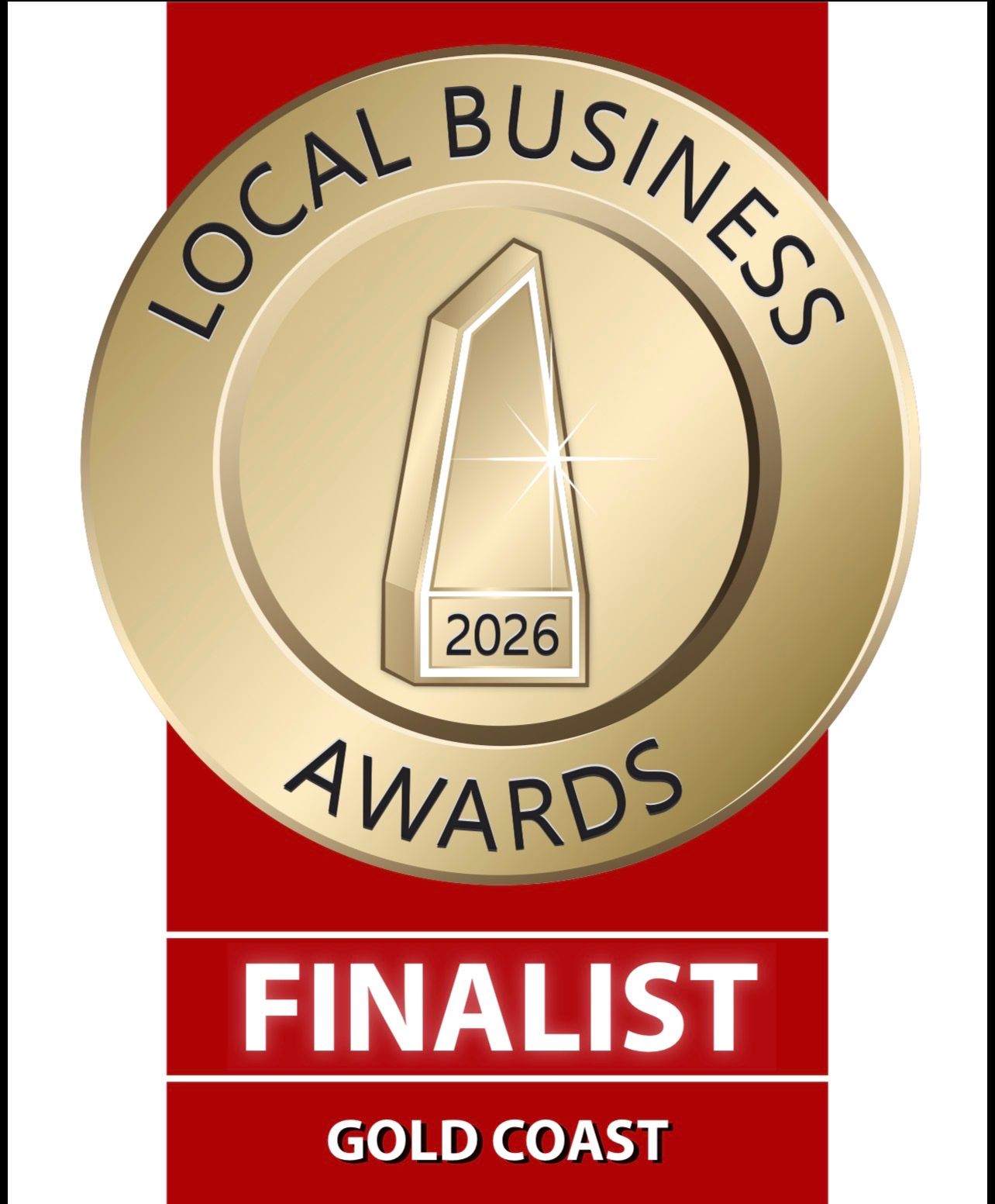 Gold Coast business awards finalist badge 2026