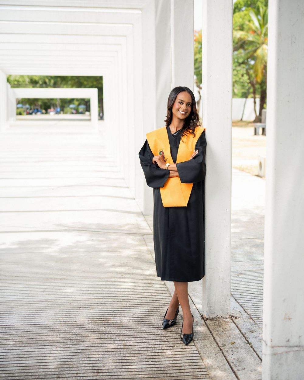Fotografía de graduación universidad católica Santo Domingo exterior