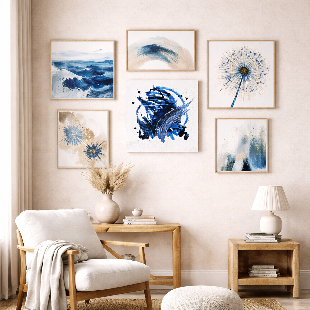 Living room with wallart