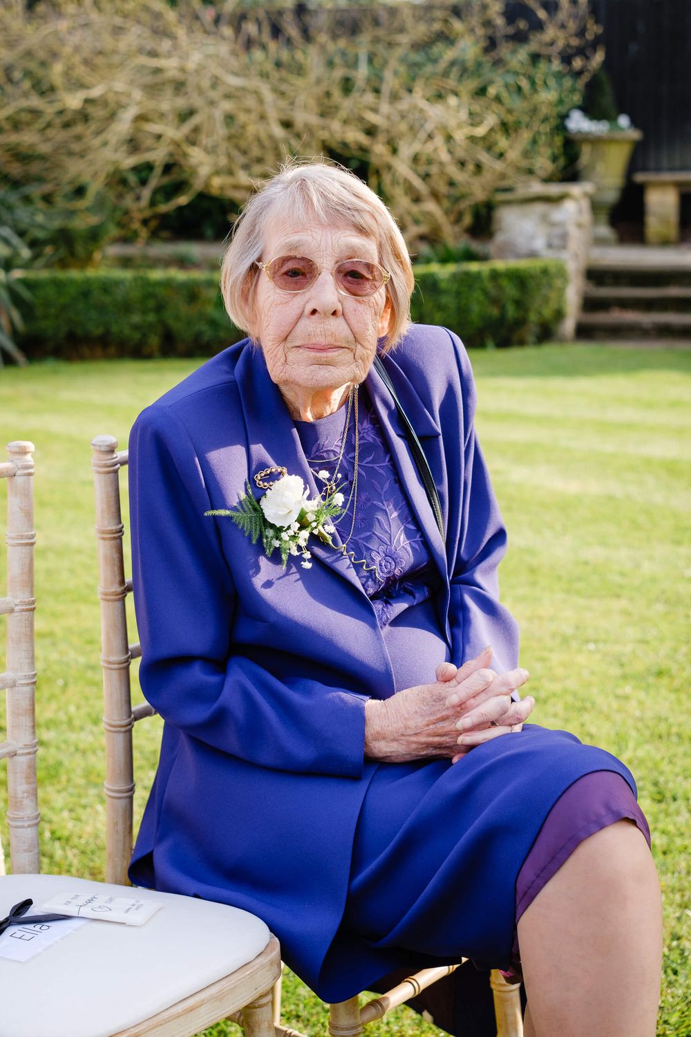 nan at wedding in Knowle country house