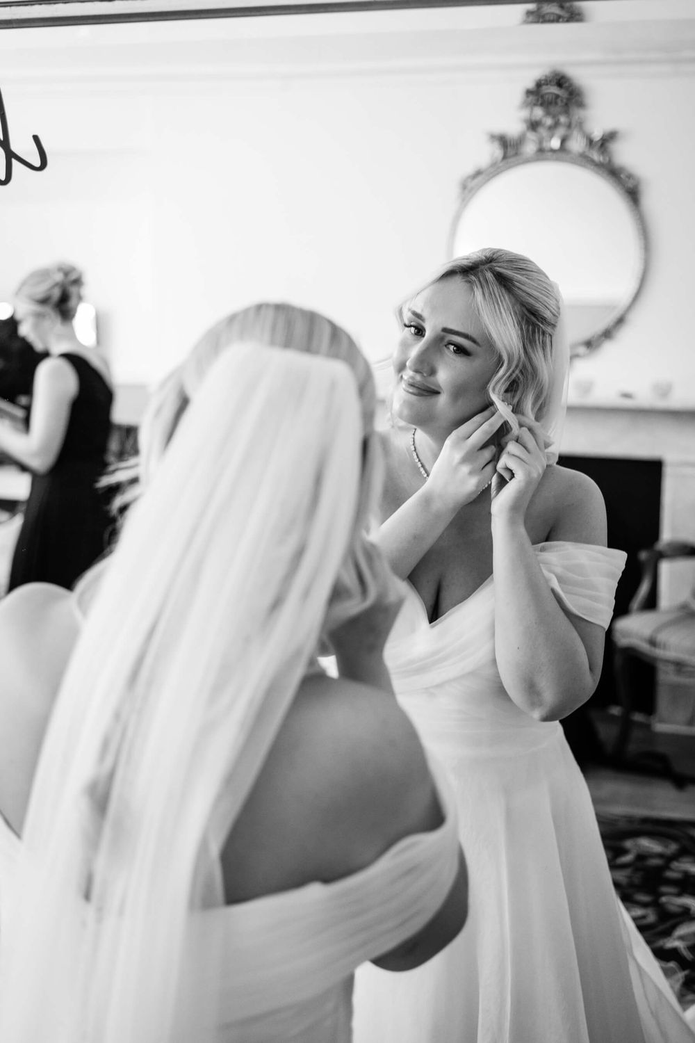 black and white wedding photography in Kent