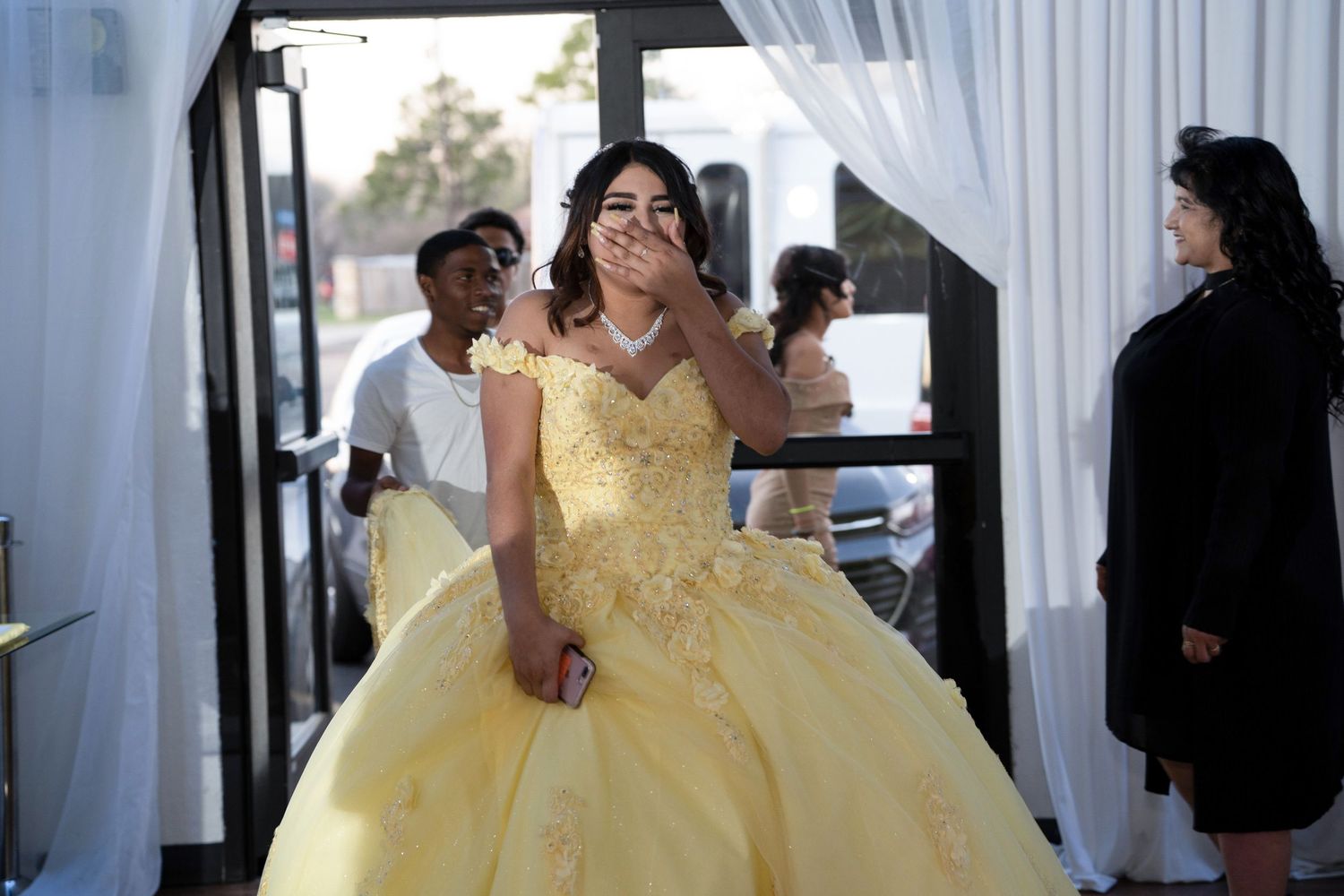 A Wish with Wings recipient Briana photographed during unforgettable Dream Quinceañera portrait session in Dallas Fort Worth Texas.