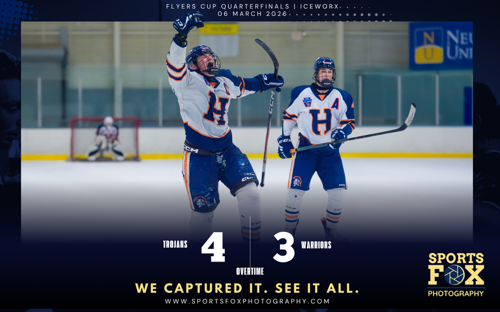 Hershey 4, West Chester Henderson 3 (OT) Flyers Cup Quarterfinals score graphic by SportsFox Photography, Hershey PA.