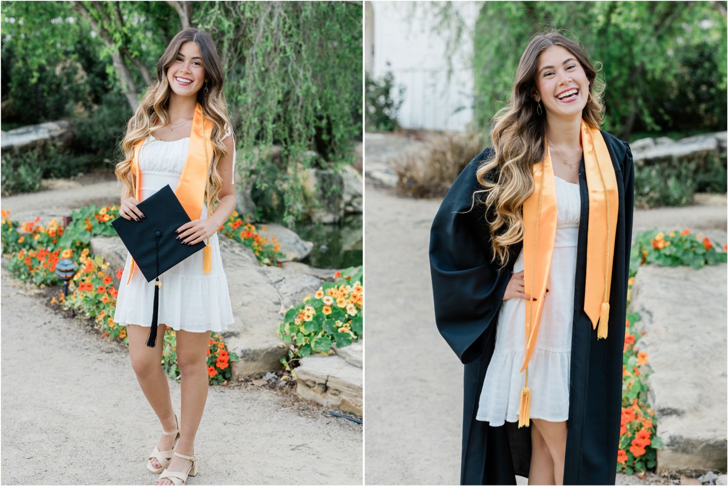 slo high senior cap and gown photos during senior photo session by senior photographer felisha connolly