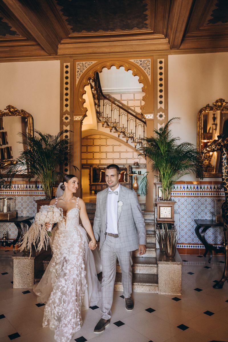 Destination wedding couple in Spain