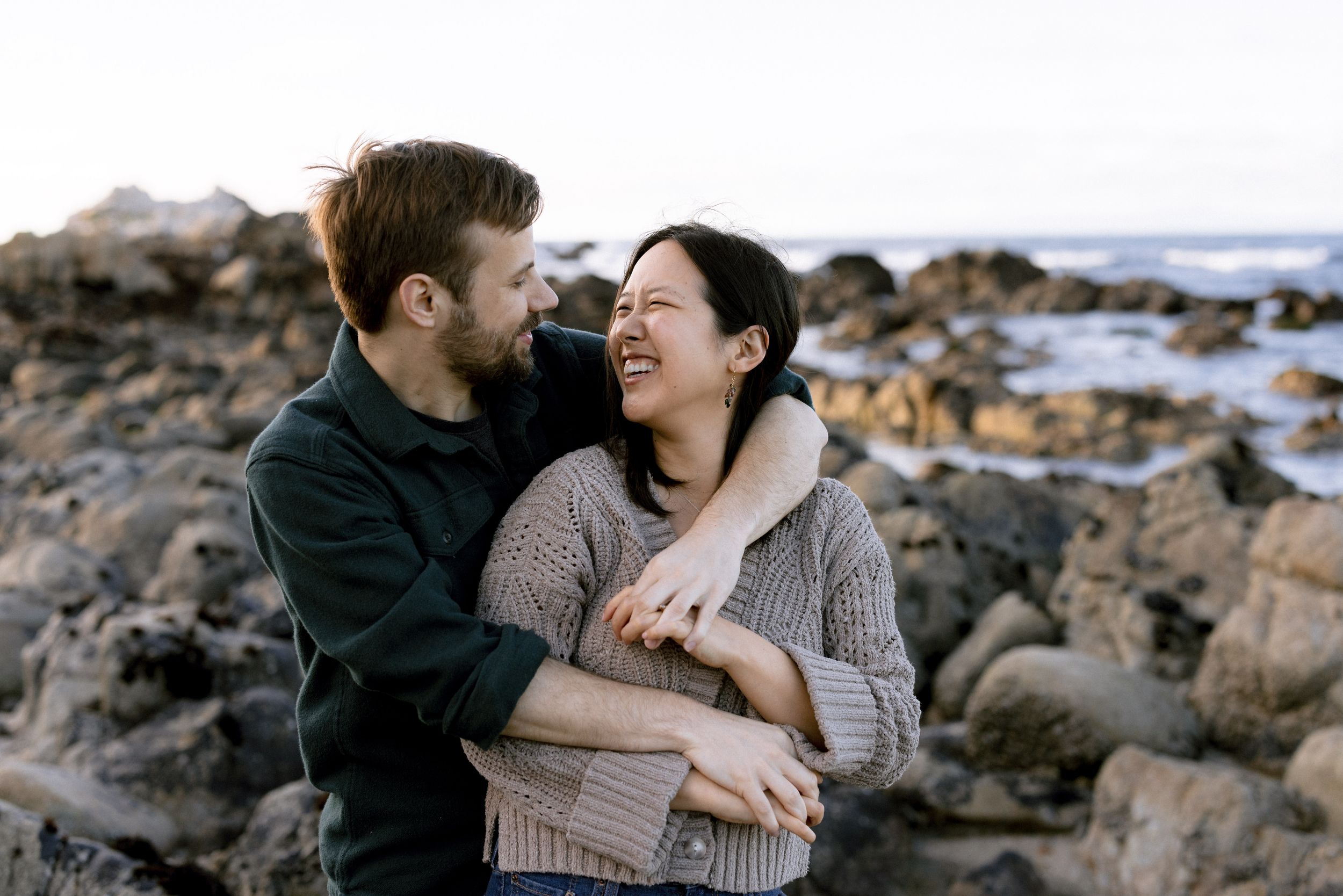 Point Pinos tide pool engagement pictures