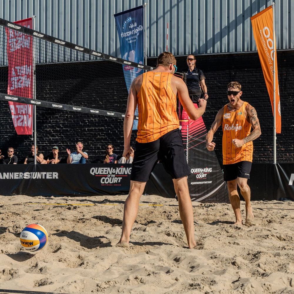 Queen & King of the Court juichen na gewonnen punt