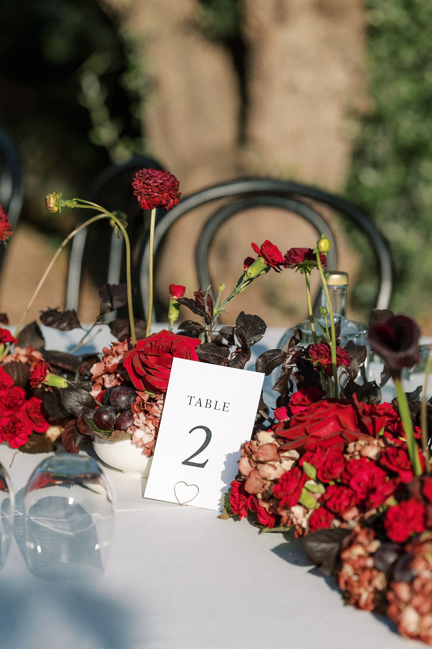 floral and table design at destination wedding Portugal