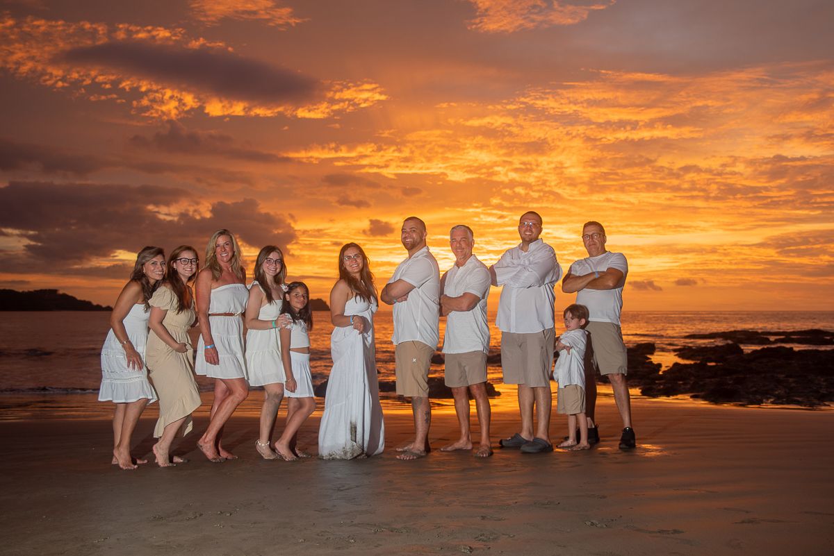Family photo session in Playa Hermosa, Costa Rica