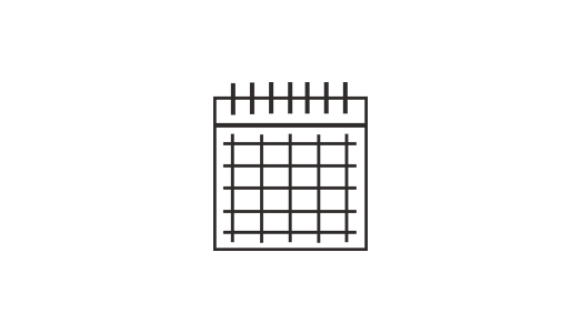 Minimalist black clock icon showing 4:00 on dark background.
